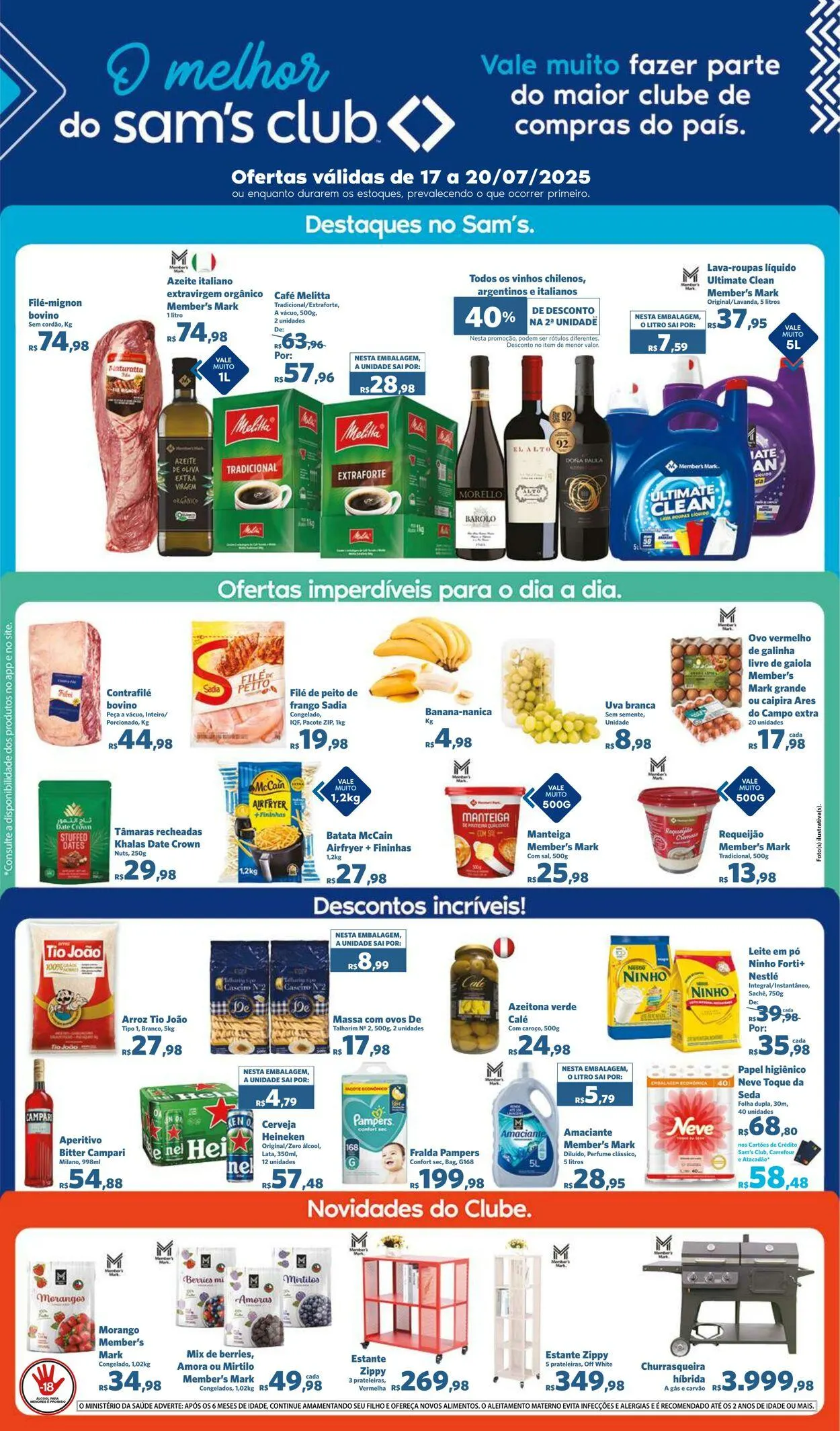 Encarte de Sam's Club 17 de julho até 20 de julho 2025 - Pagina 1