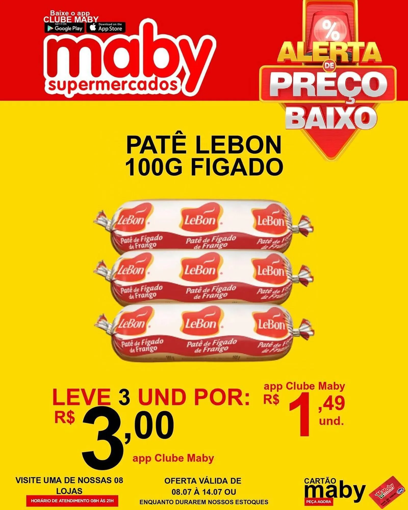 Encarte de Catálogo Maby Supermercados 10 de julho até 14 de julho 2025 - Pagina 1