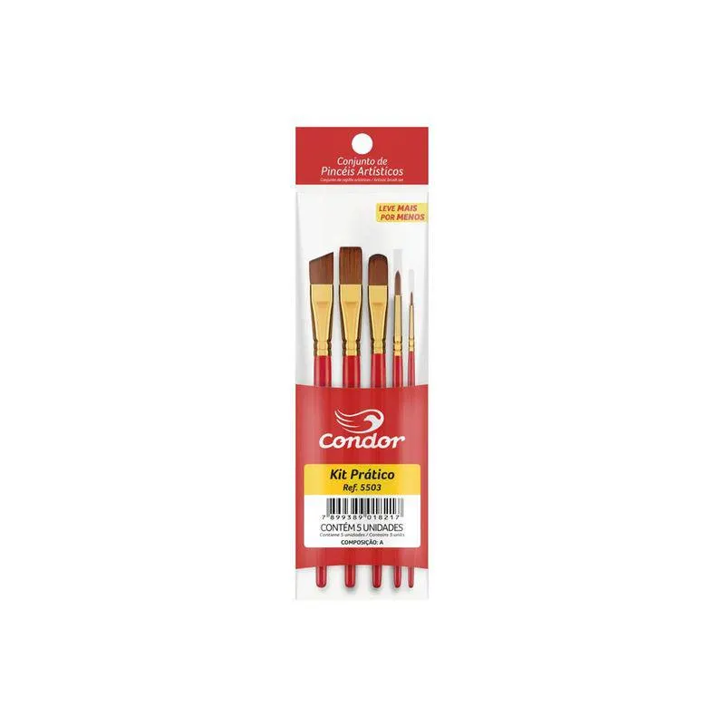 Kit Pincéis Artístico Variados 5503- Condor