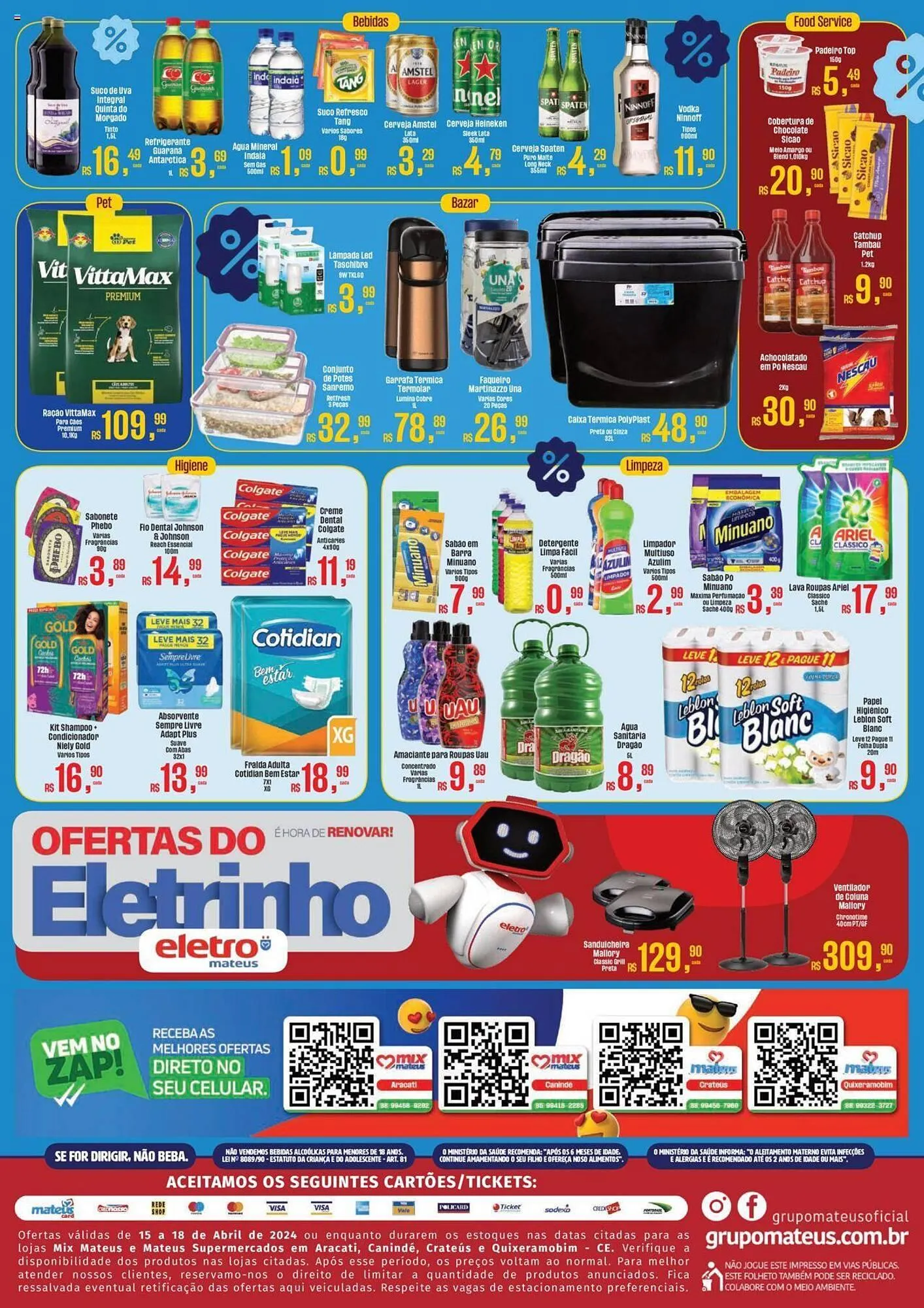 Encarte de Catálogo Supermercados Mateus 15 de abril até 18 de abril 2024 - Pagina 2