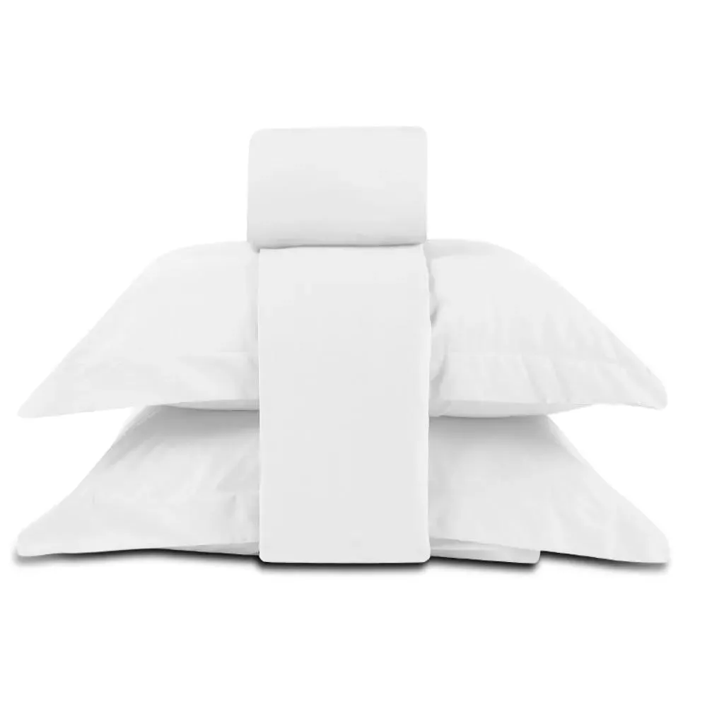 Jogo De Cama Casal Percal Buona Fortuna 4 Pçs - Branco