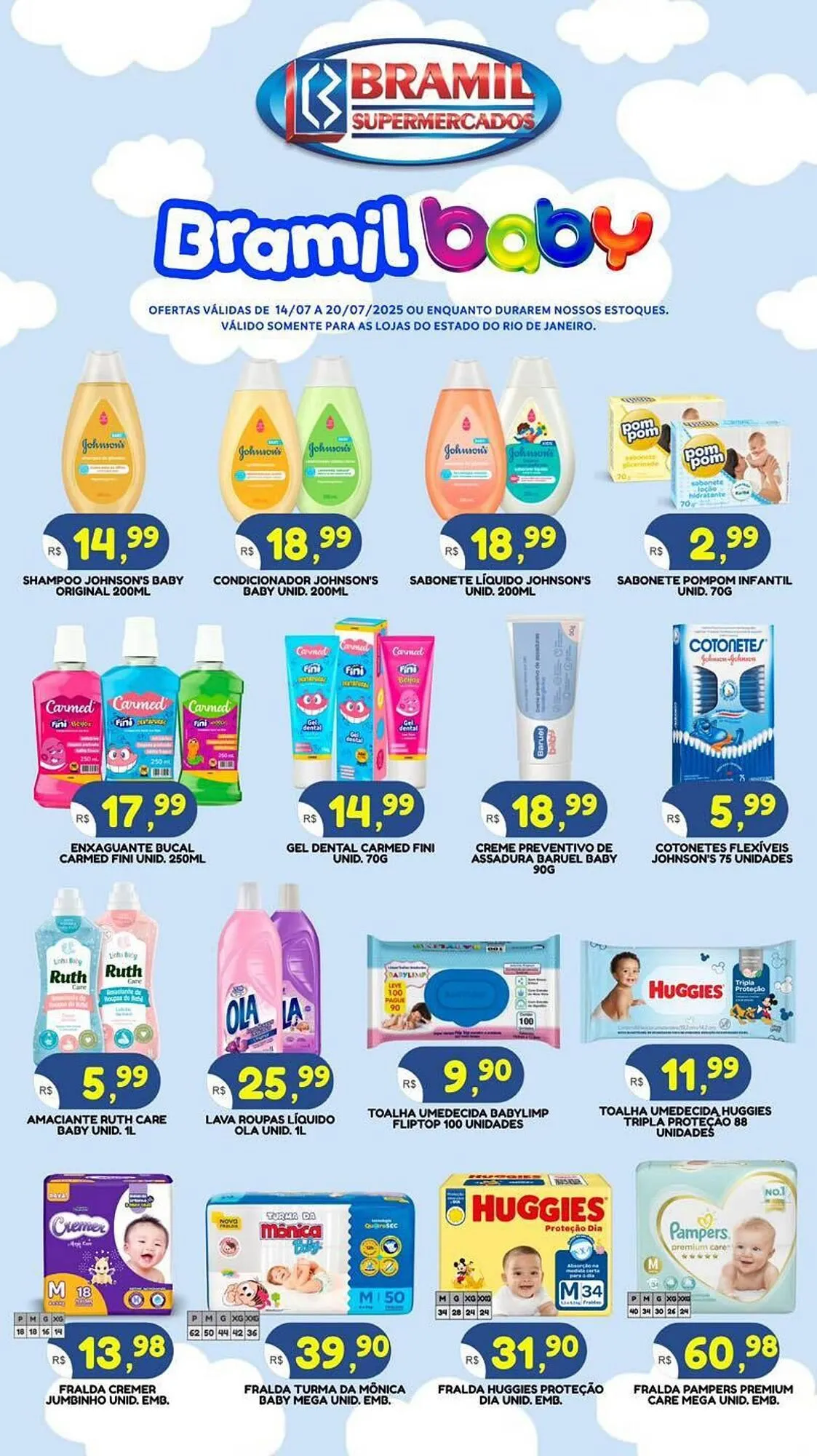 Encarte de Catálogo Bramil Supermercados 14 de julho até 20 de julho 2025 - Pagina 1