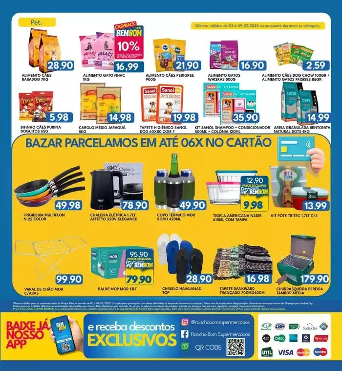 Encarte de Encarte Rancho Bom Supermercados 3 de fevereiro até 9 de fevereiro 2025 - Pagina 1