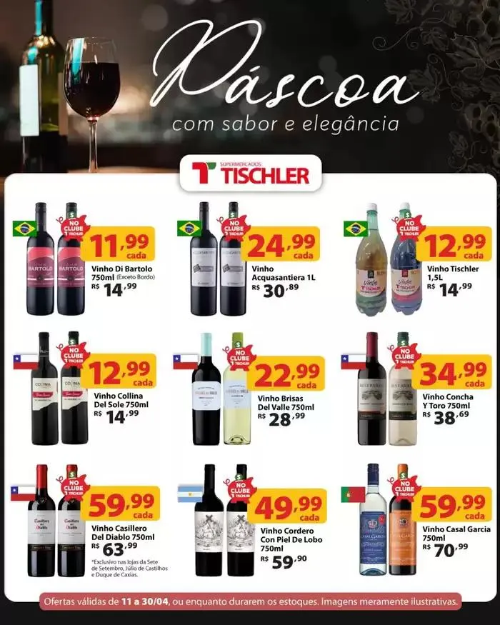 Encarte de Encarte Supermercados Tischler 11 de abril até 30 de abril 2025 - Pagina 1