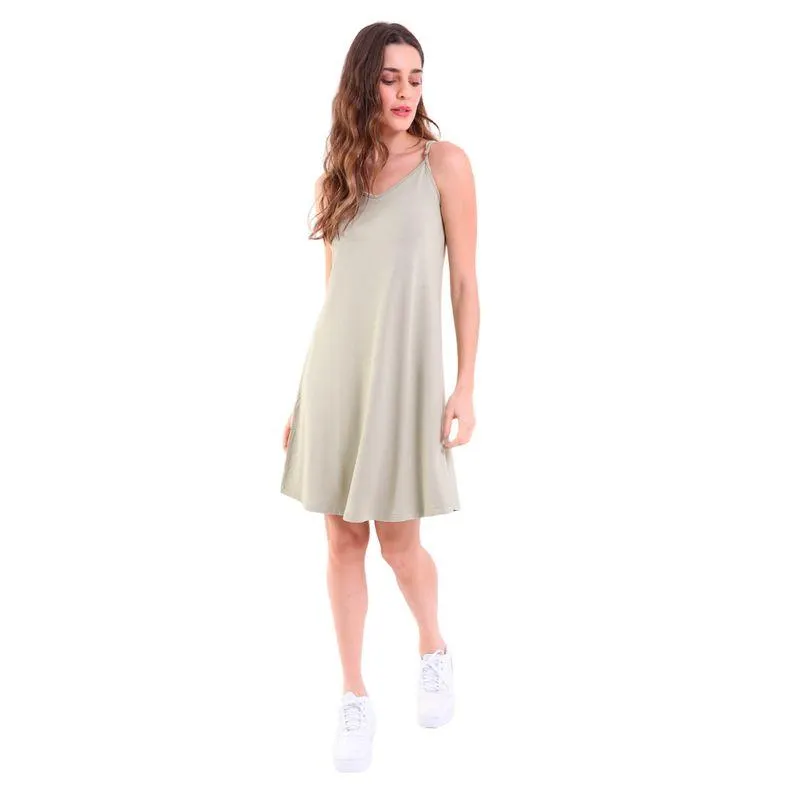 Vestido Regata de Alcinhas Reguláveis Trendz Verde Oliva