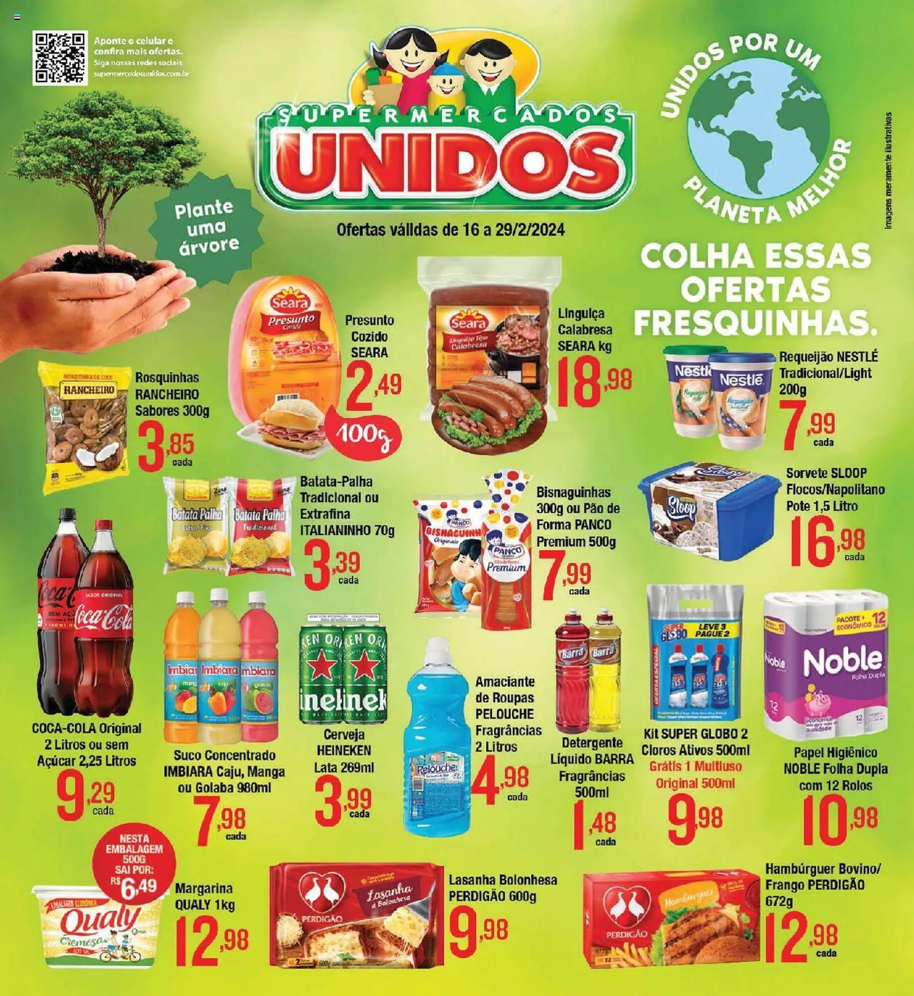 Encarte de Catálogo Supermercados Unidos 16 de fevereiro até 29 de fevereiro 2024 - Pagina 1
