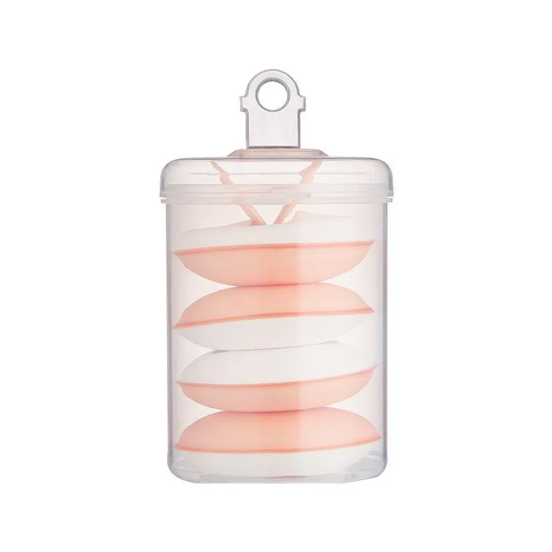 Kit 4 Esponjas Para Maquiagem Redondas Bege - Meily's