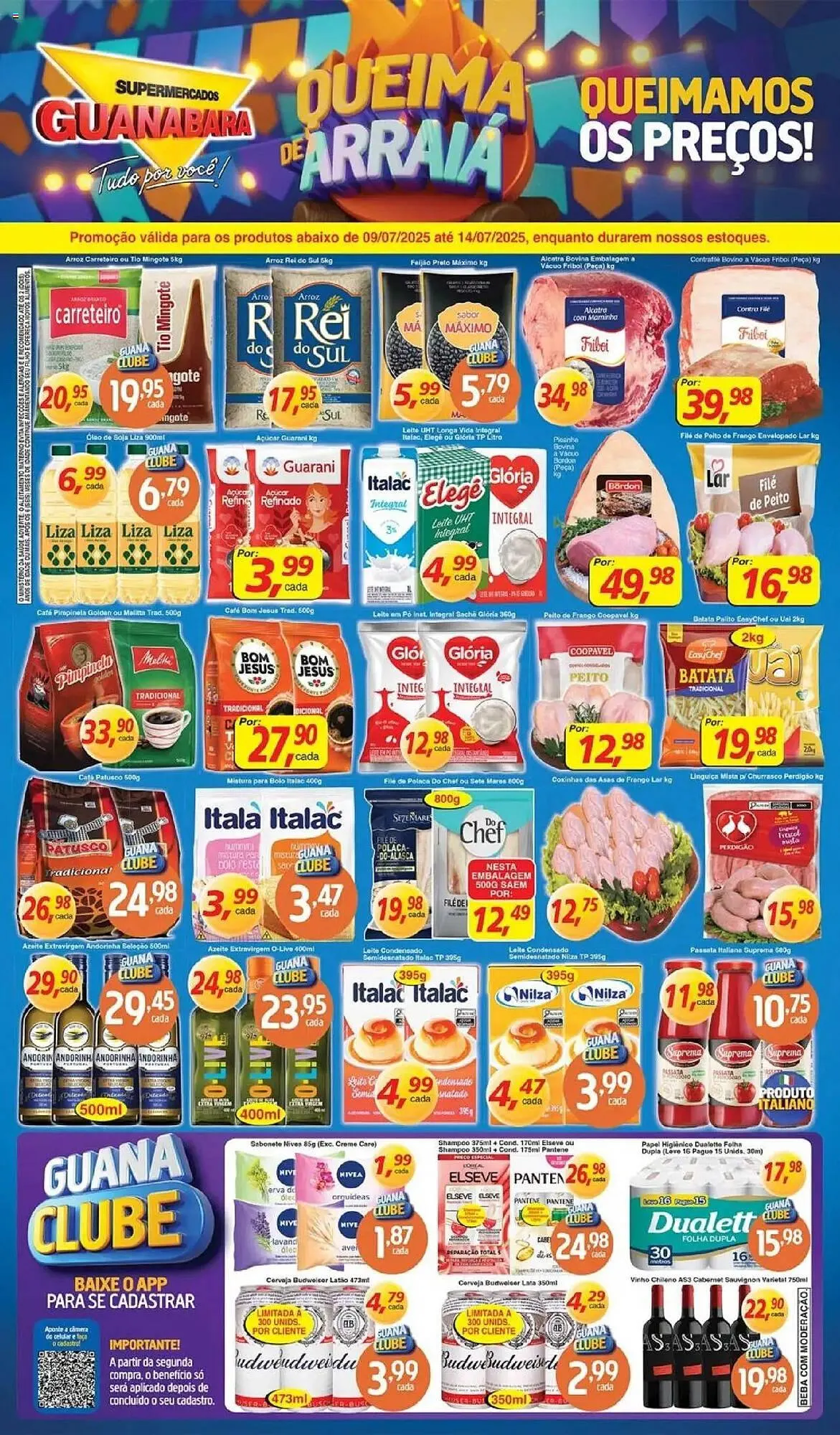 Encarte de Catálogo Supermercados Guanabara 9 de julho até 15 de julho 2025 - Pagina 1