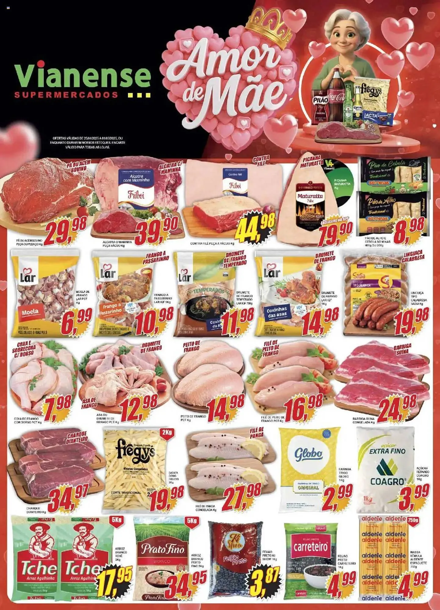 Encarte de Catálogo Vianense Supermercados 25 de abril até 1 de maio 2025 - Pagina 1