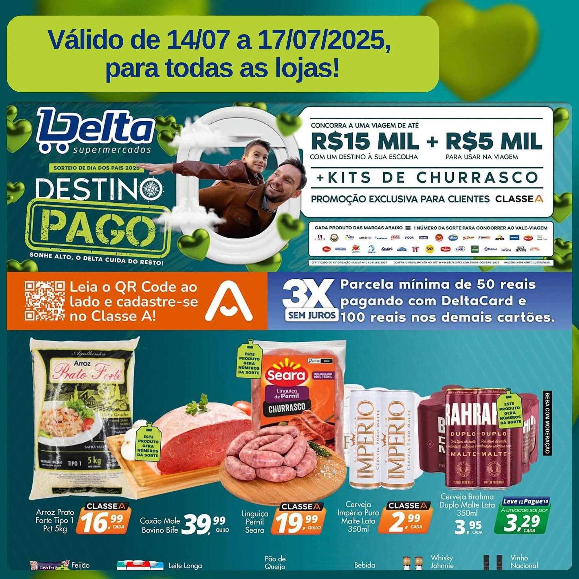 Encarte de Catálogo Delta Supermercados 14 de julho até 17 de julho 2025 - Pagina 1