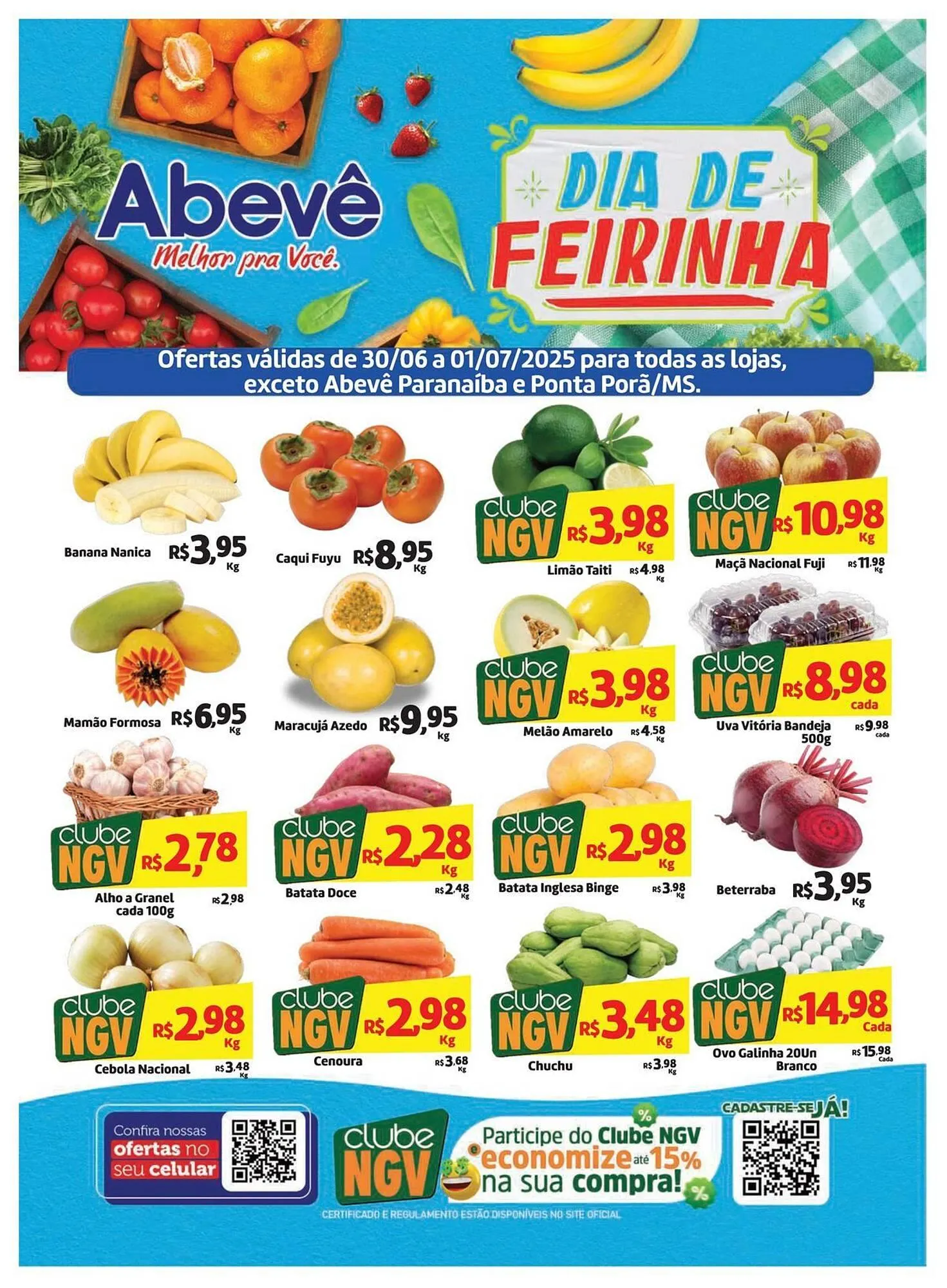 Encarte de Catálogo Abevê Supermercados 30 de junho até 1 de julho 2025 - Pagina 1