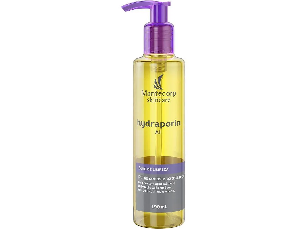 Hydraporin AI Mantecorp Óleo de Limpeza Facial e Corporal Pele Seca e Extresseca 190ml