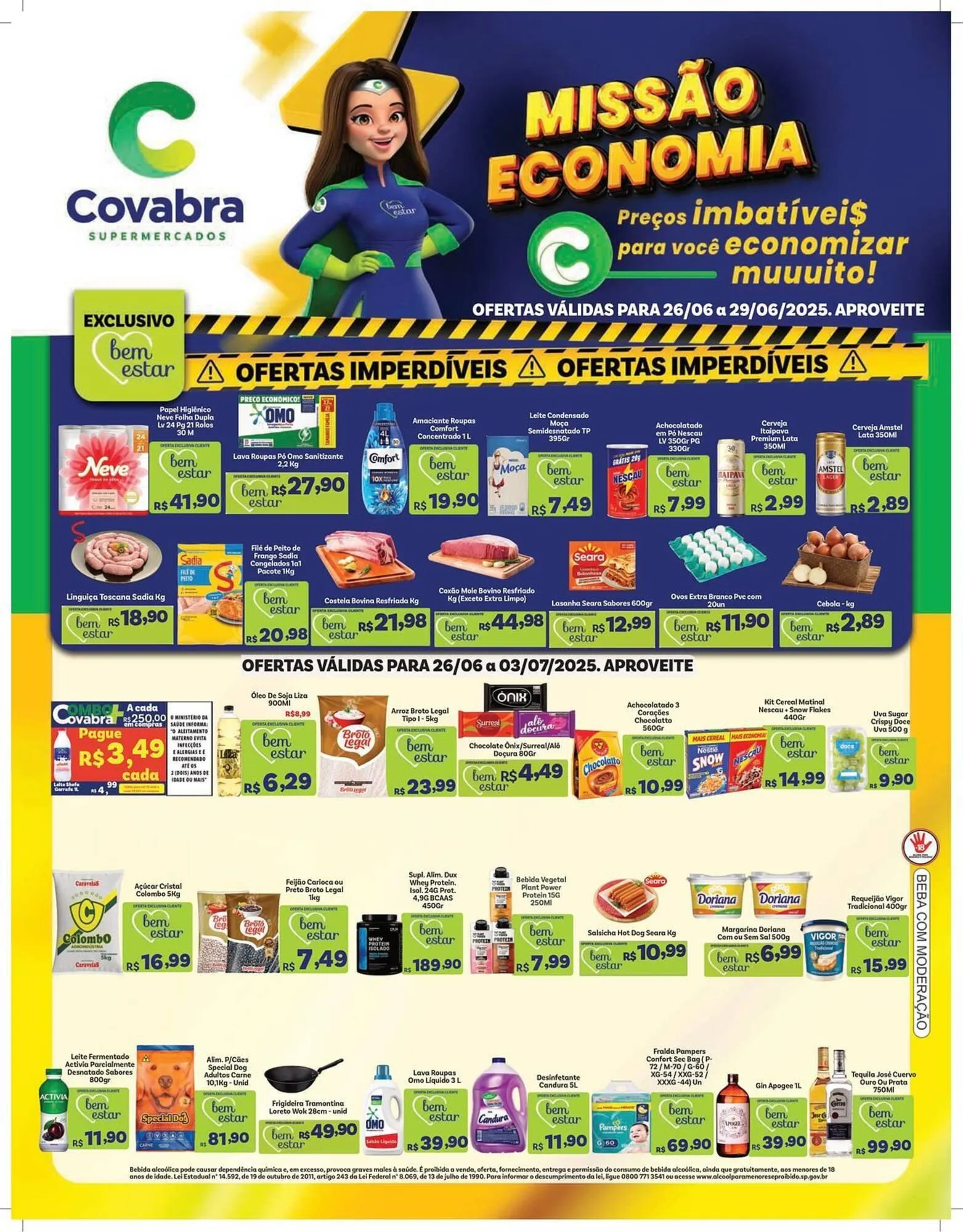 Encarte de Catálogo Covabra Supermercados 26 de junho até 3 de julho 2025 - Pagina 1