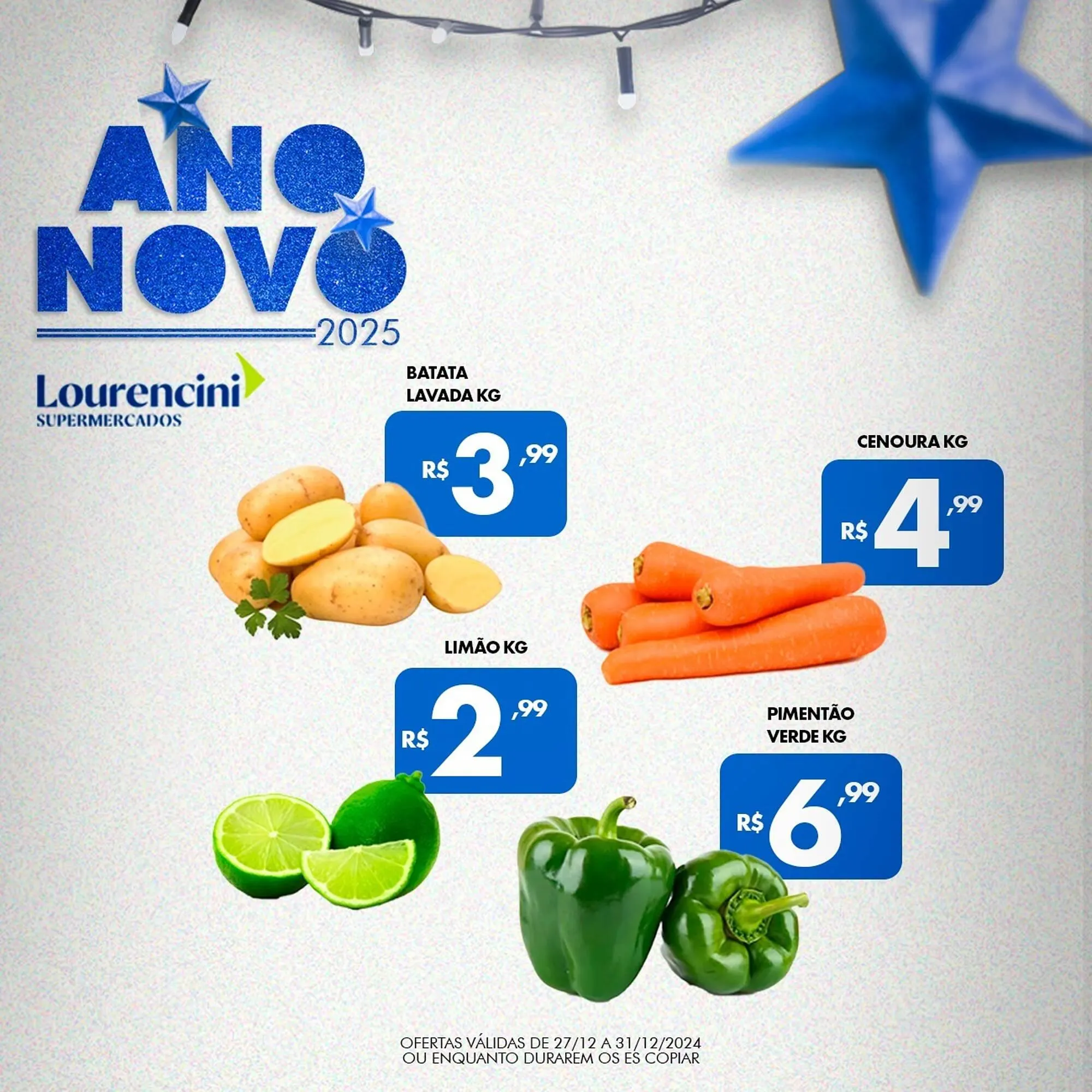 Encarte de Catálogo Lourencini Supermercados 27 de dezembro até 31 de dezembro 2024 - Pagina 1
