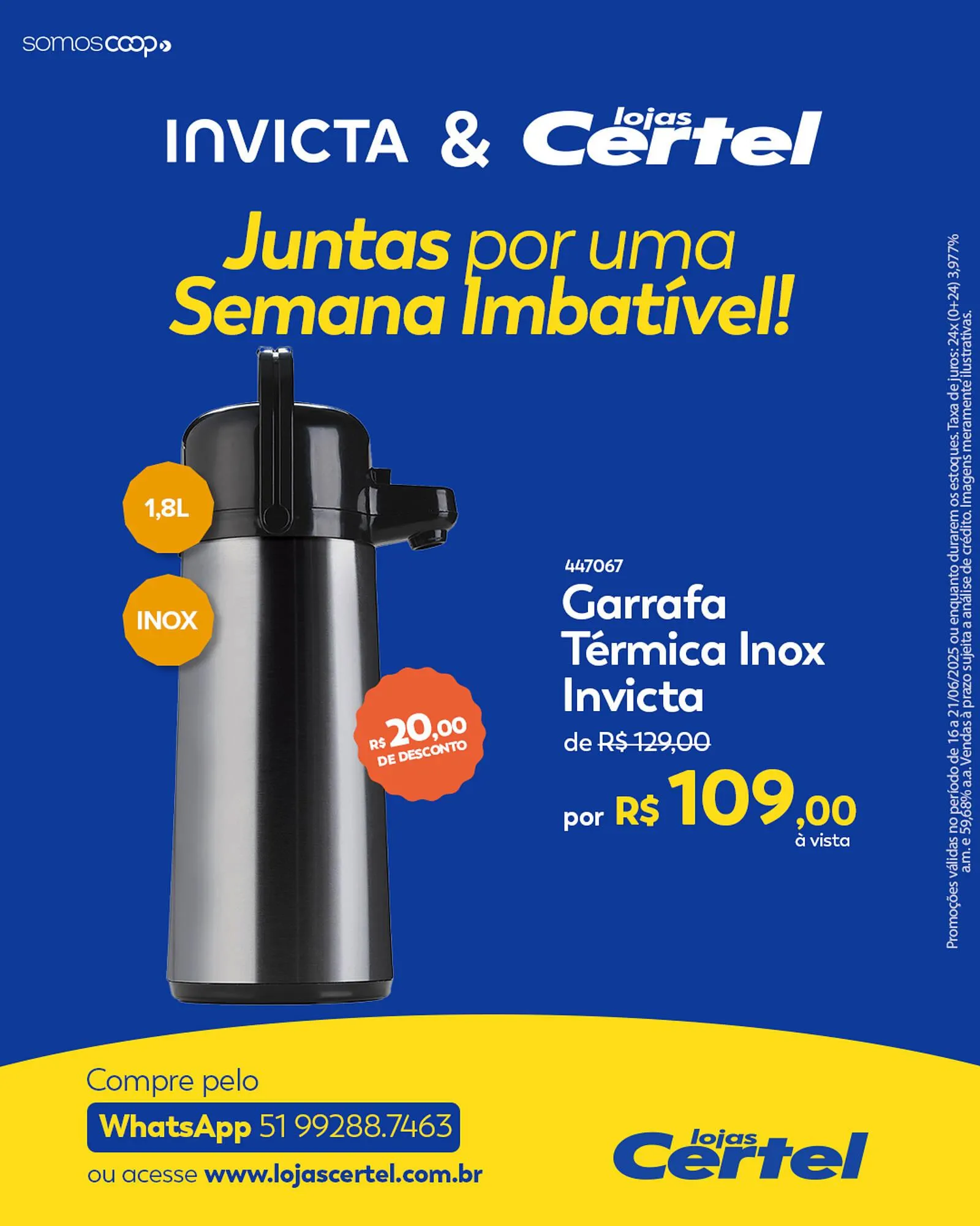 Encarte de Catálogo Lojas Certel 16 de junho até 22 de junho 2025 - Pagina 1