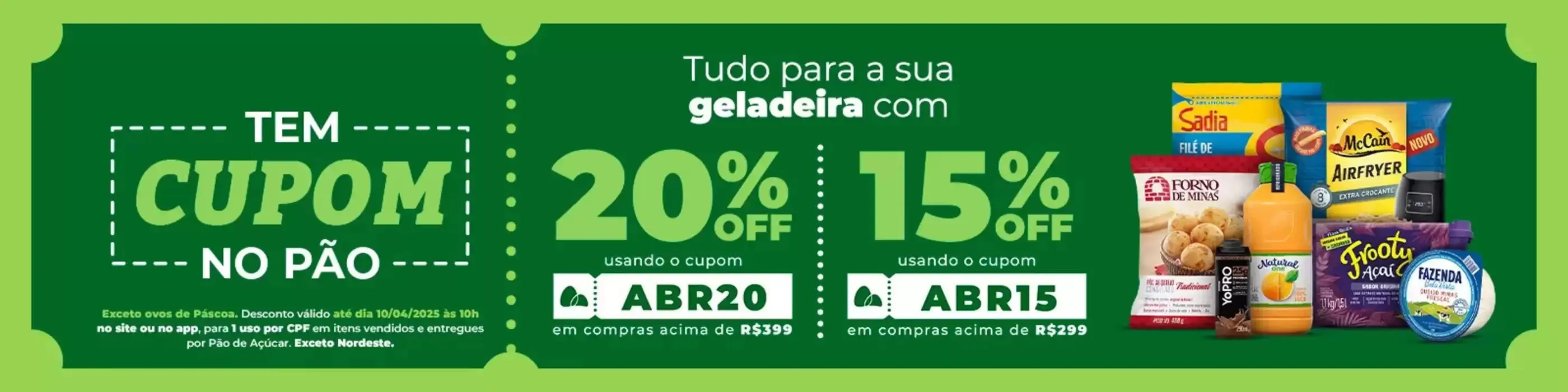 Encarte de Tem Cupom No Pão 10 de abril até 24 de abril 2025 - Pagina 1