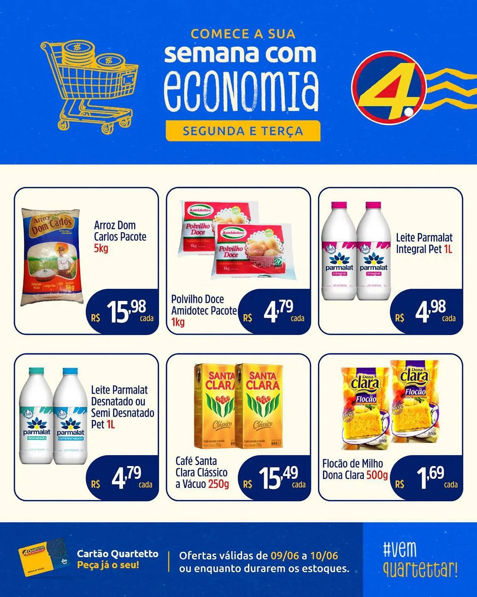 Encarte de Catálogo Quartetto Supermercados 9 de junho até 10 de junho 2025 - Pagina 1