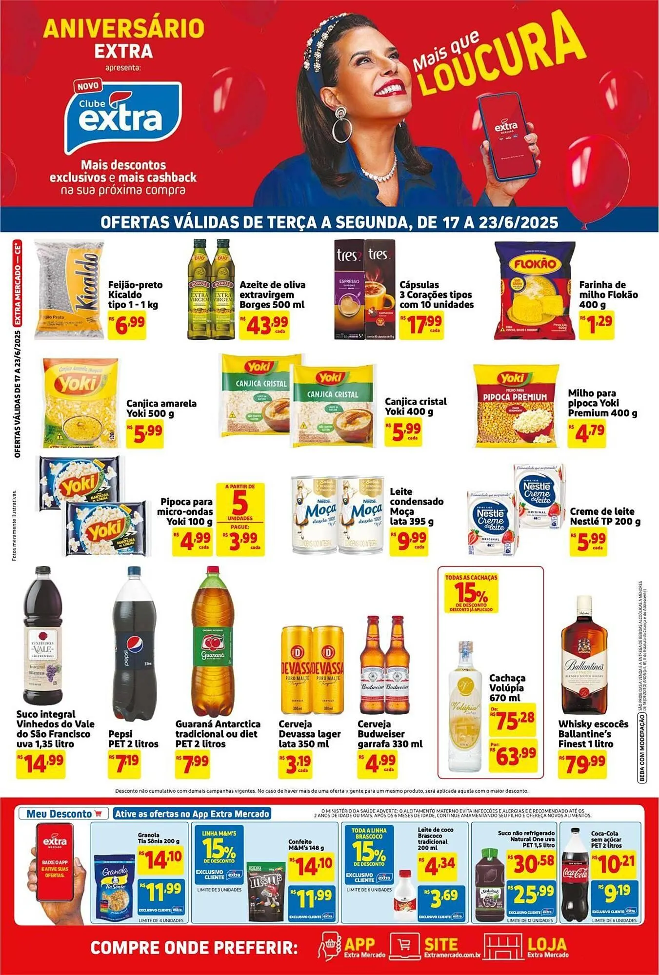 Encarte de Catálogo Mercado Extra 17 de junho até 23 de junho 2025 - Pagina 1