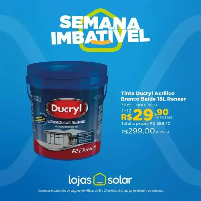 Oferta Lojas Solar - 1