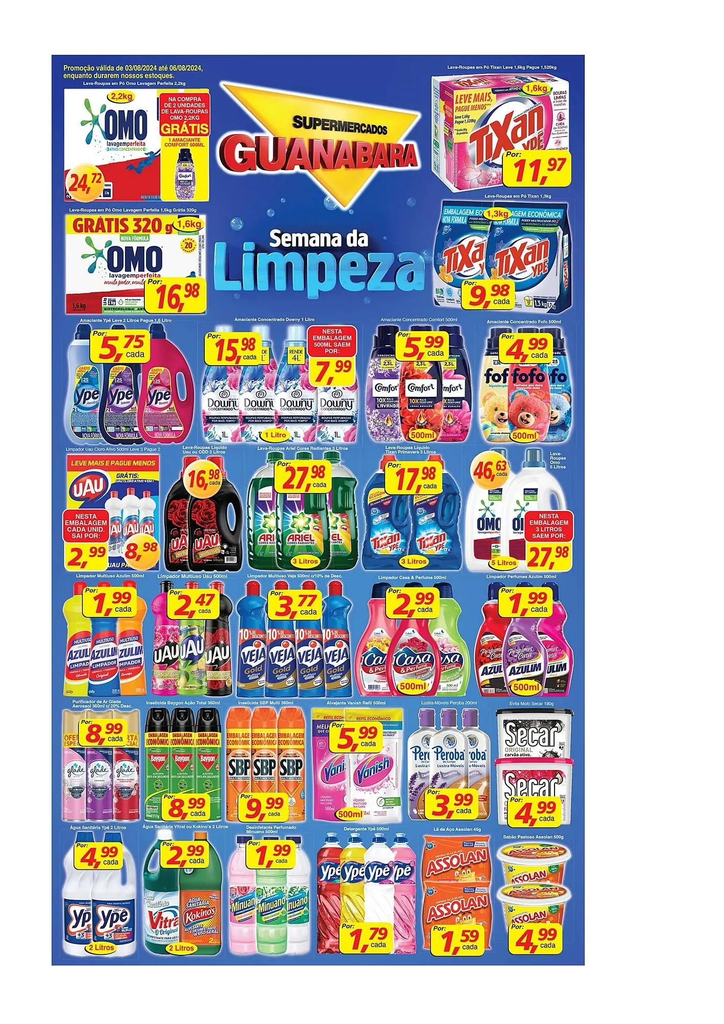 Encarte de Catálogo Supermercados Guanabara 3 de agosto até 6 de agosto 2024 - Pagina 1
