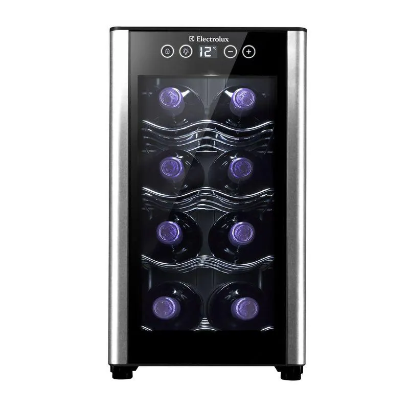 Adega Electrolux 8 garrafas Uma Porta Acabamento em Alumínio (ACB08) - Bivolt