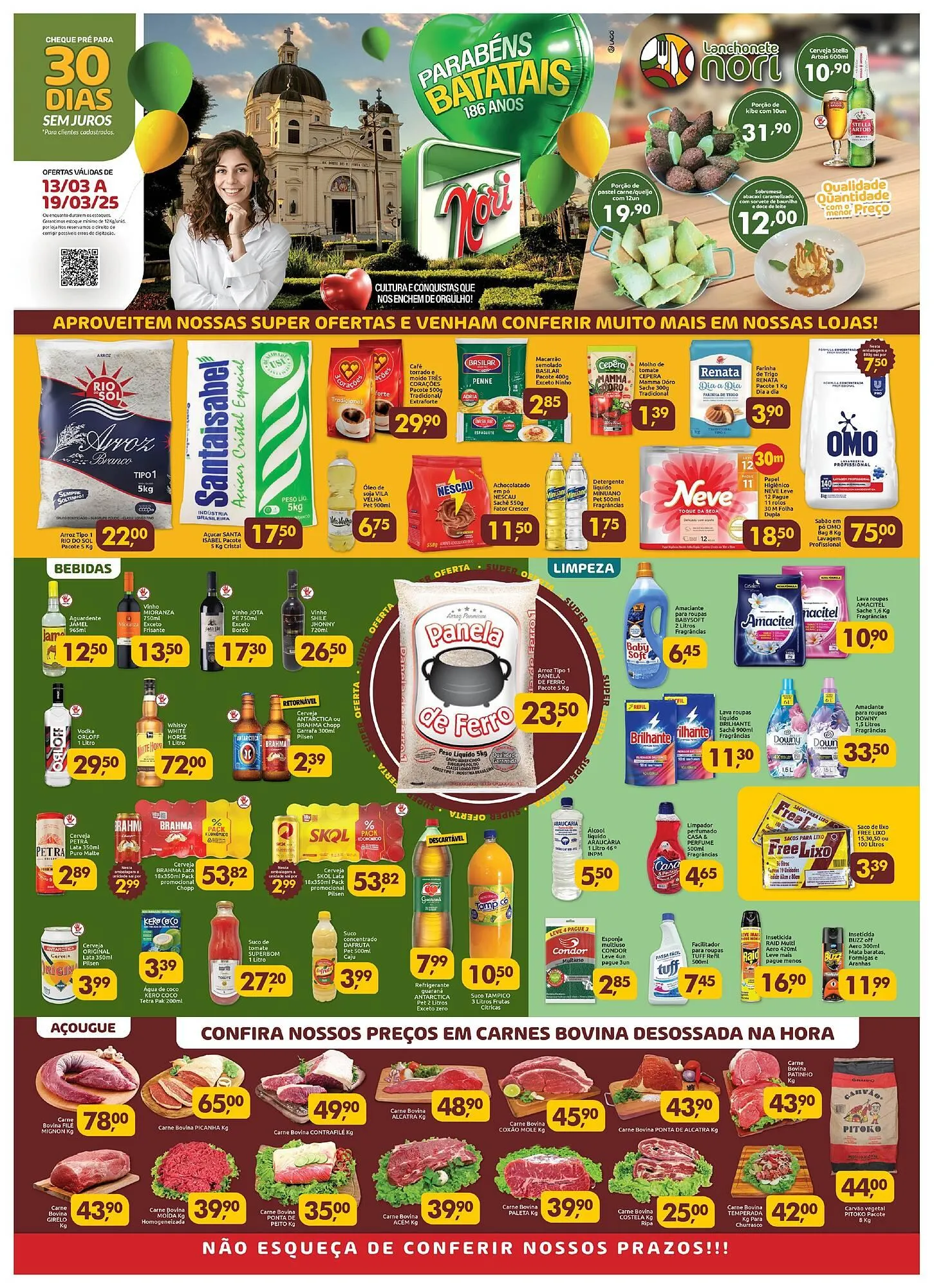 Encarte de Catálogo Supermercados Nori 13 de março até 19 de março 2025 - Pagina 1