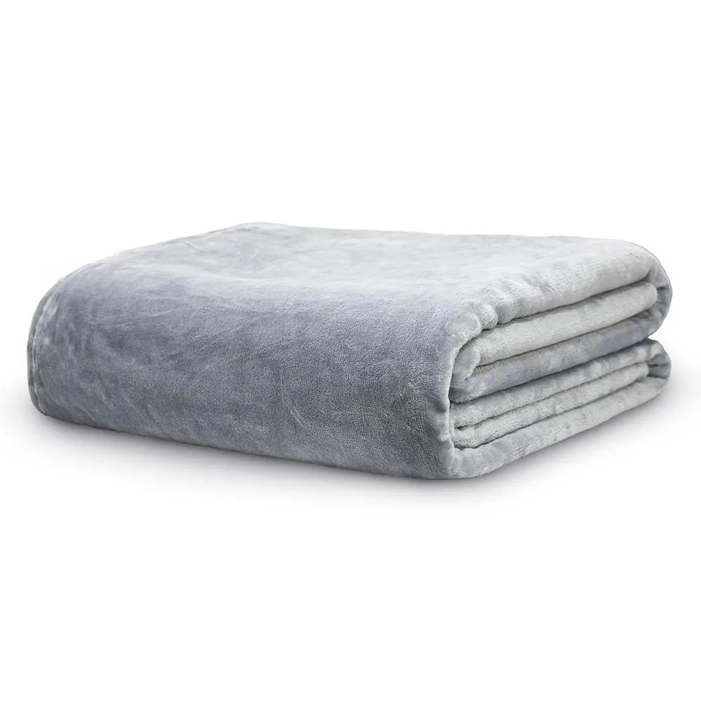 Cobertor Solteiro Velour 100% Microfibra Cinza 150x220cm 112593024036 - Camesa