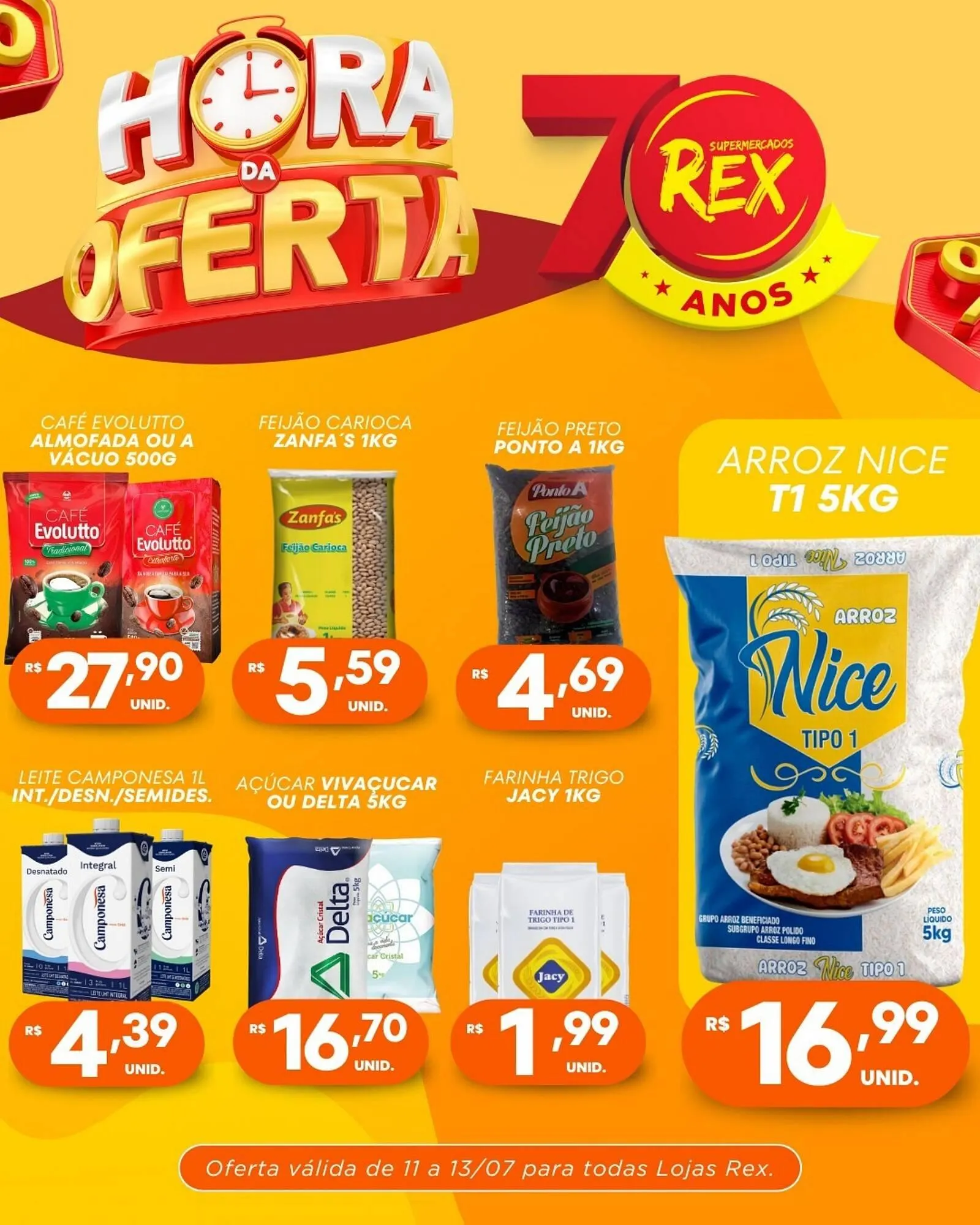 Encarte de Catálogo Supermercados Rex 11 de julho até 13 de julho 2025 - Pagina 1