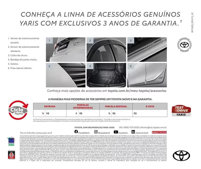 Encarte de Toyota Carros de passeio Yaris Sed&atilde; 14 de novembro até 14 de novembro 2025 - Pagina 4