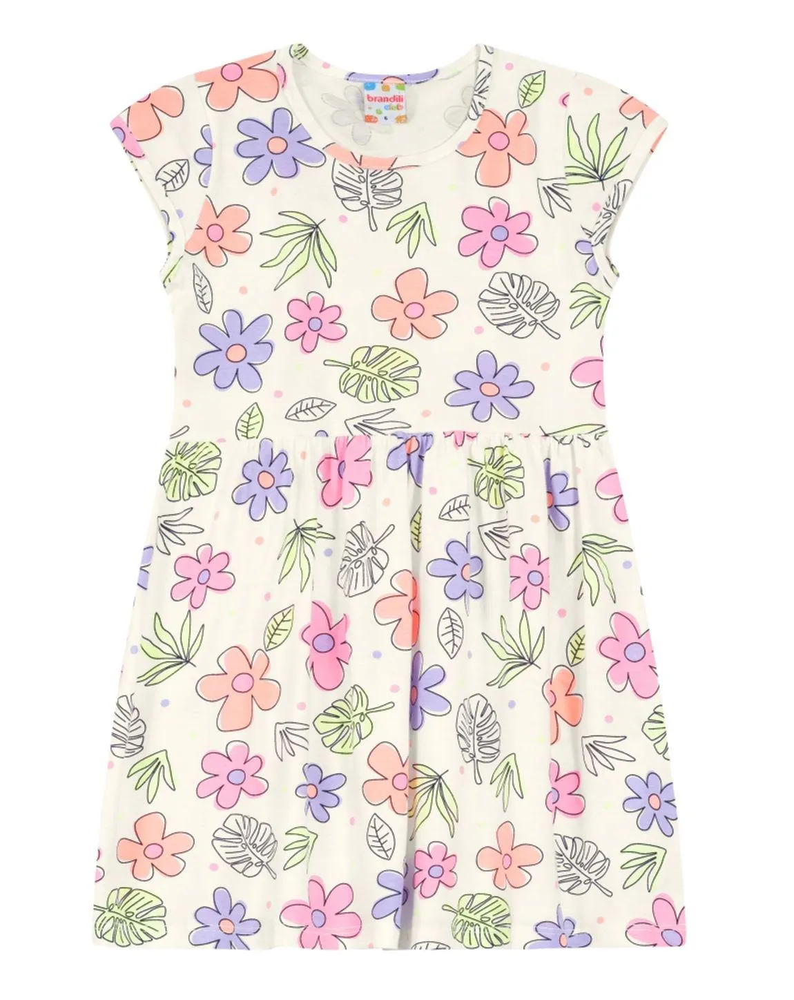 Vestido Infantil Menina Em Malha Brandili