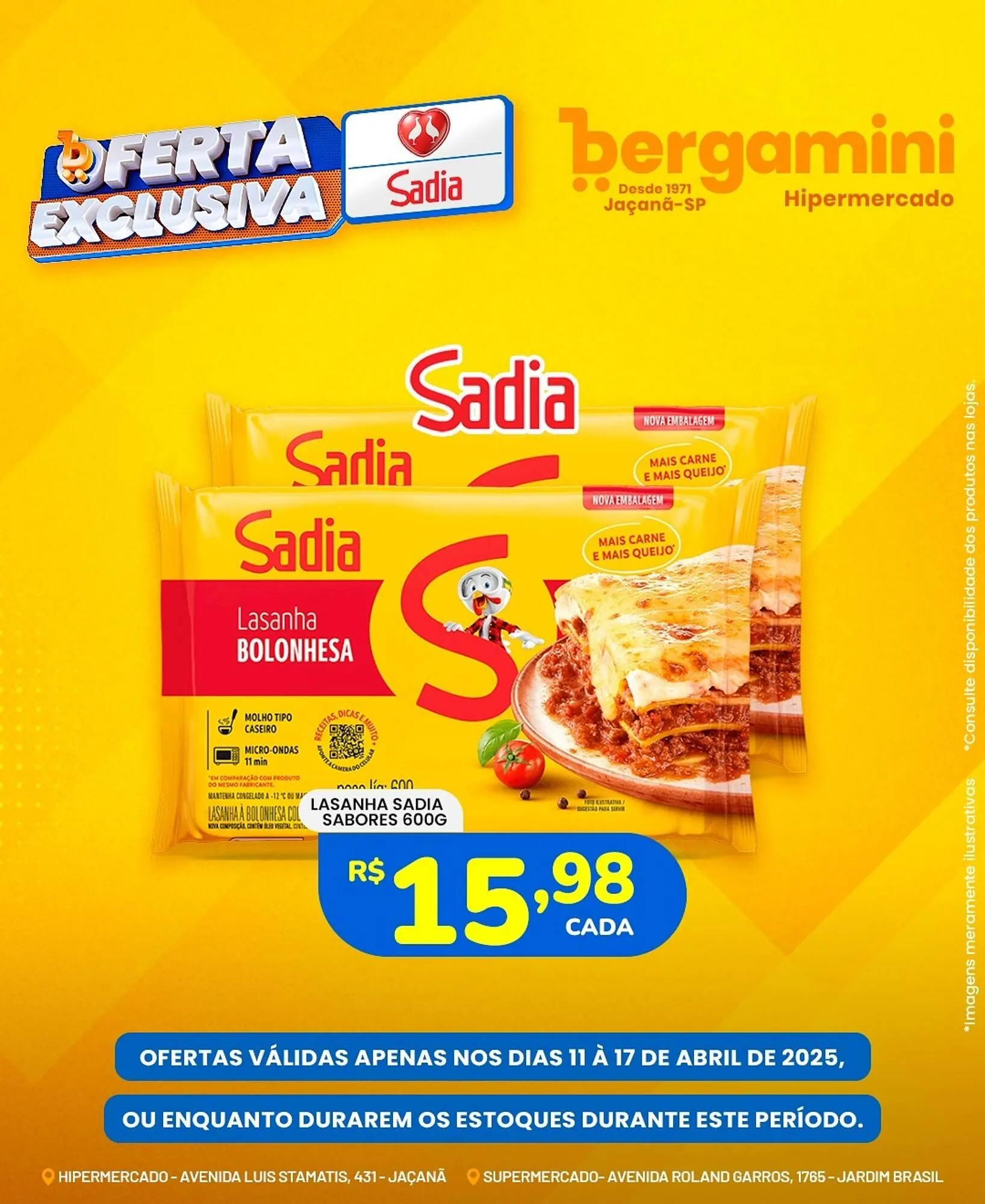 Encarte de Catálogo Supermercado Bergamini 11 de abril até 17 de abril 2025 - Pagina 1