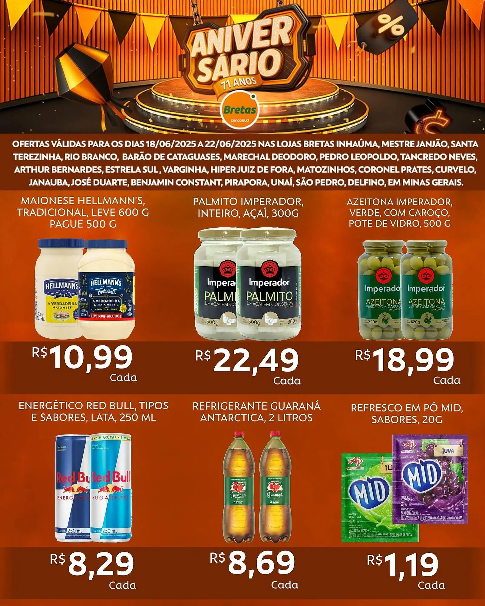 Encarte de Catálogo Supermercados Bretas 17 de junho até 22 de junho 2025 - Pagina 2