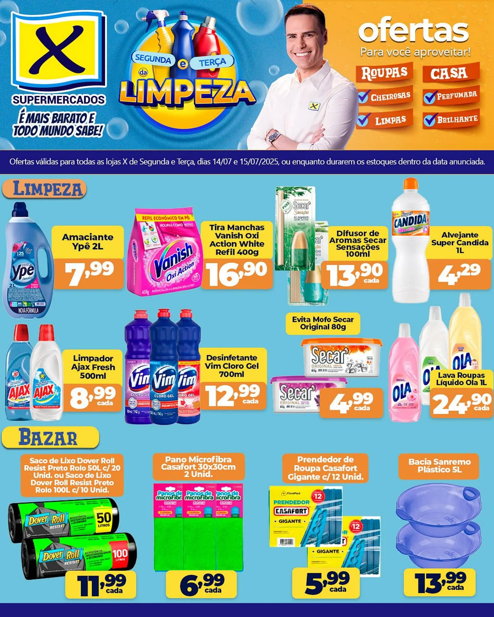 Encarte de Catálogo X Supermercados 14 de julho até 15 de julho 2025 - Pagina 1