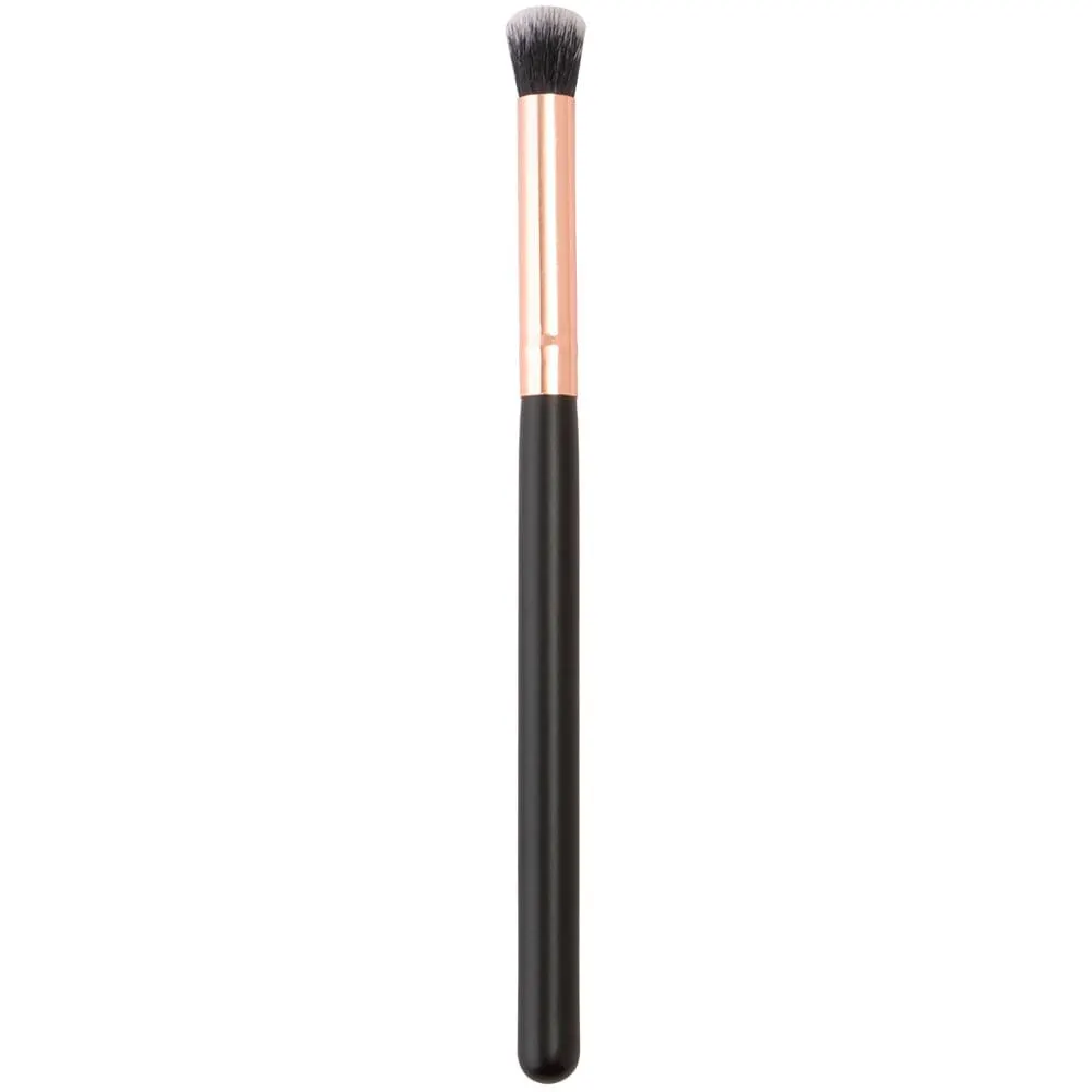 Pincel de Maquiagem Poliamida Cabo Madeira Preto/ Alumínio Rosé 16,5x0,8cm LM2992 - honeyhome
