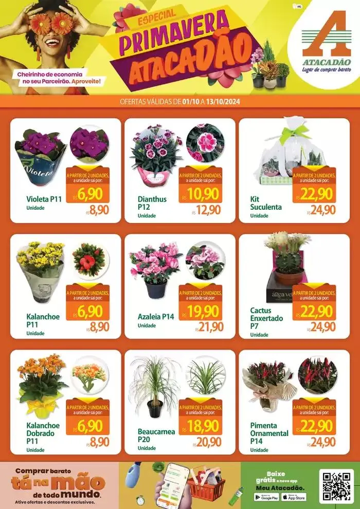 Encarte de Especial Primavera Atacadão  1 de outubro até 13 de outubro 2024 - Pagina 1