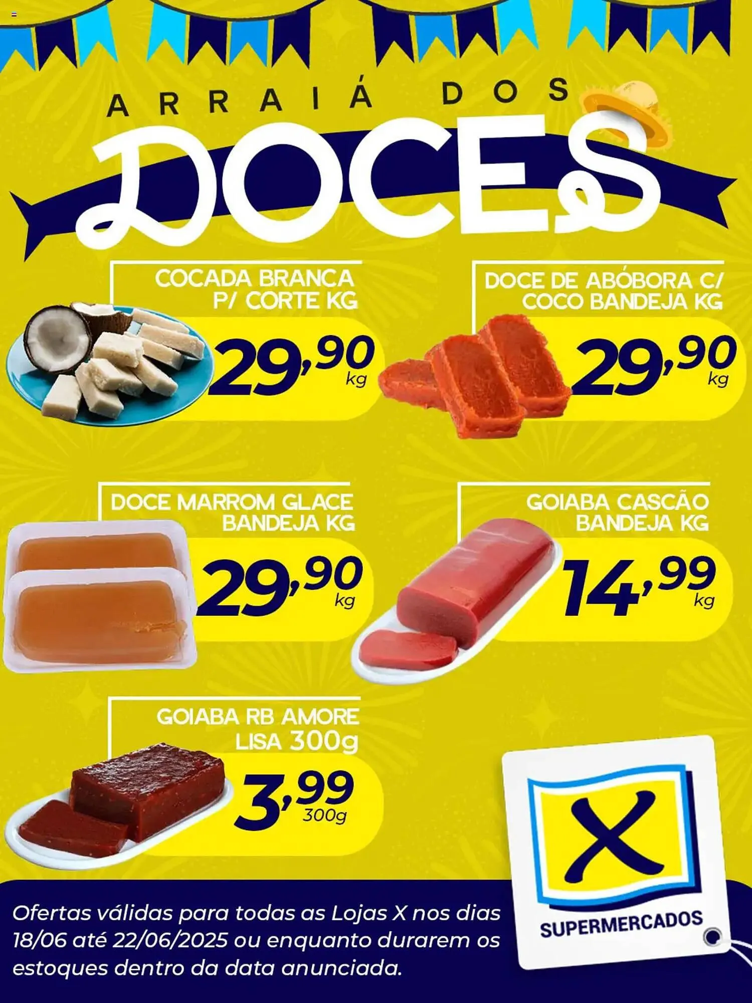 Encarte de Catálogo X Supermercados 18 de junho até 23 de junho 2025 - Pagina 1