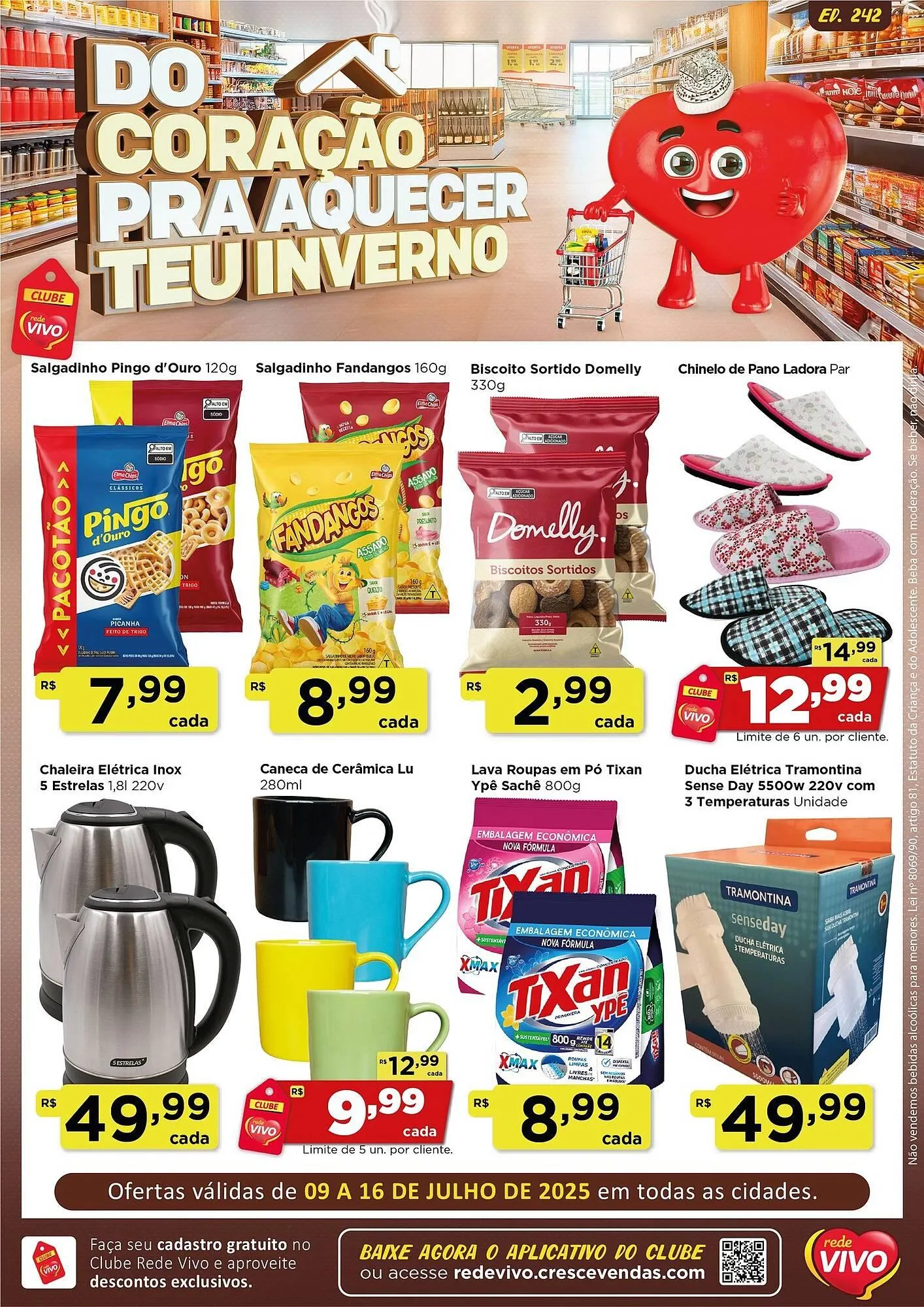 Encarte de Catálogo Rede Vivo 9 de julho até 16 de julho 2025 - Pagina 1