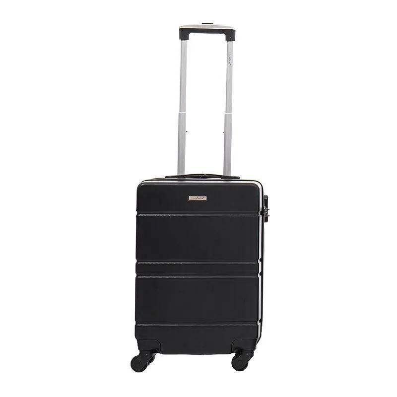 Mala Viagem Bordo Focco 20" Rodinhas 360º 10kg Alça Telescópica Abs Preta LM1278 - honeyhome