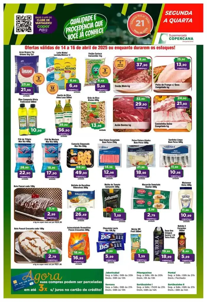 Encarte de Ofertas exclusivas e pechinchas 14 de abril até 16 de abril 2025 - Pagina 1