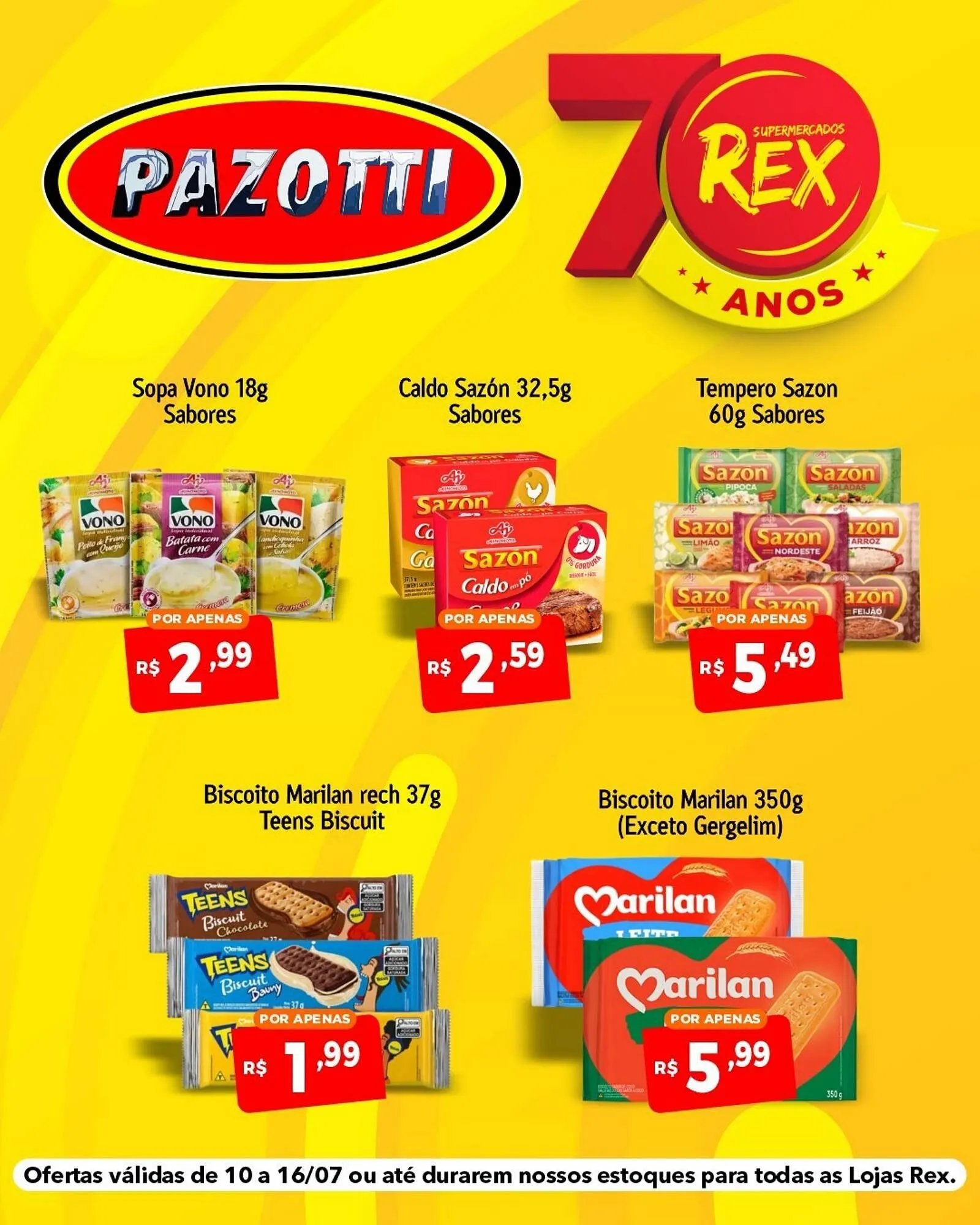Encarte de Catálogo Supermercados Rex 11 de julho até 17 de julho 2025 - Pagina 1