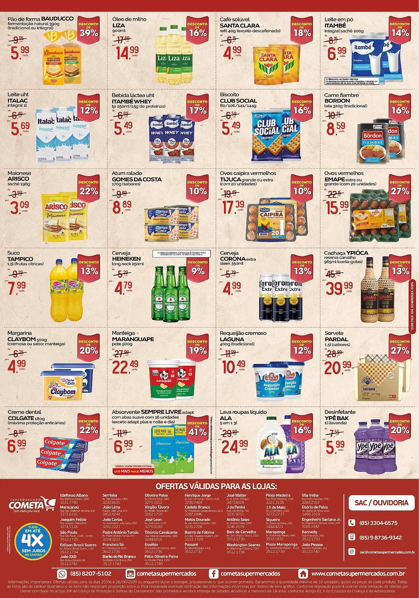 Encarte de Catálogo Cometa Supermercados 25 de junho até 26 de junho 2025 - Pagina 2