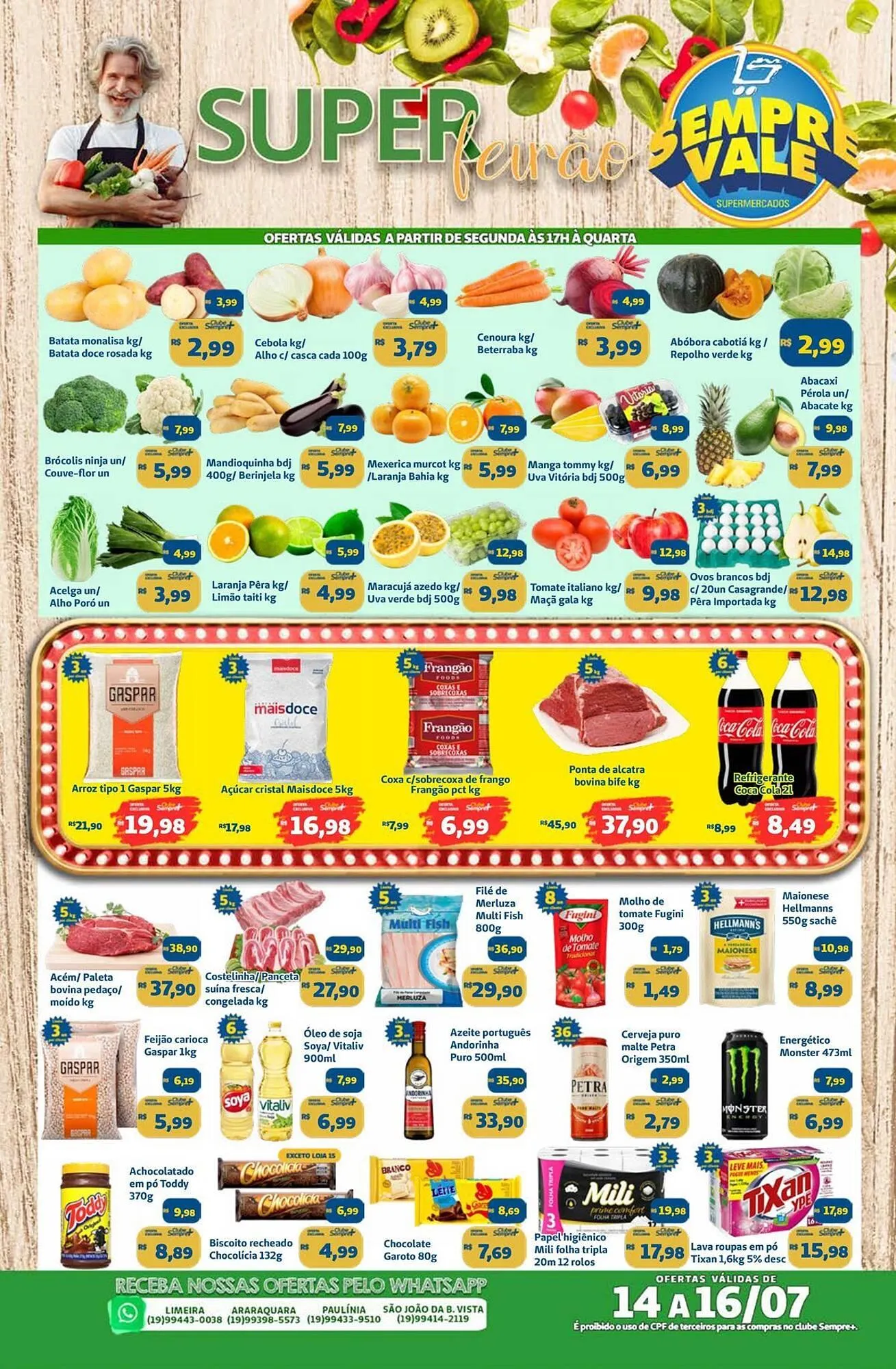 Encarte de Catálogo Sempre Vale Supermercados 14 de julho até 16 de julho 2025 - Pagina 1
