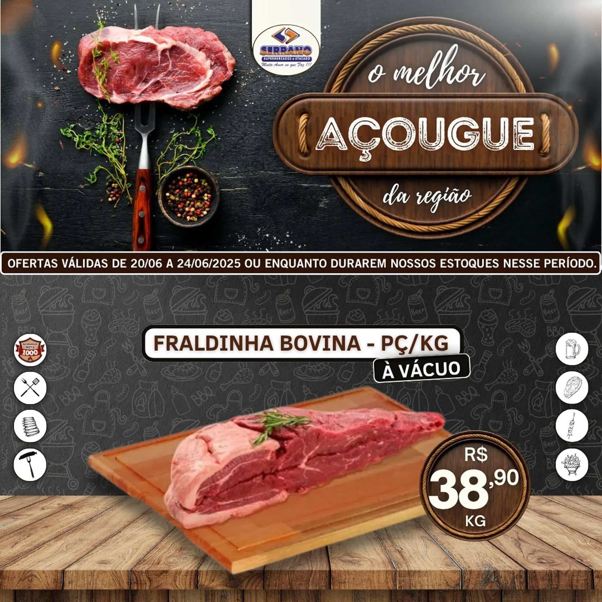 Encarte de Catálogo Serrano Supermercado 22 de junho até 24 de junho 2025 - Pagina 2