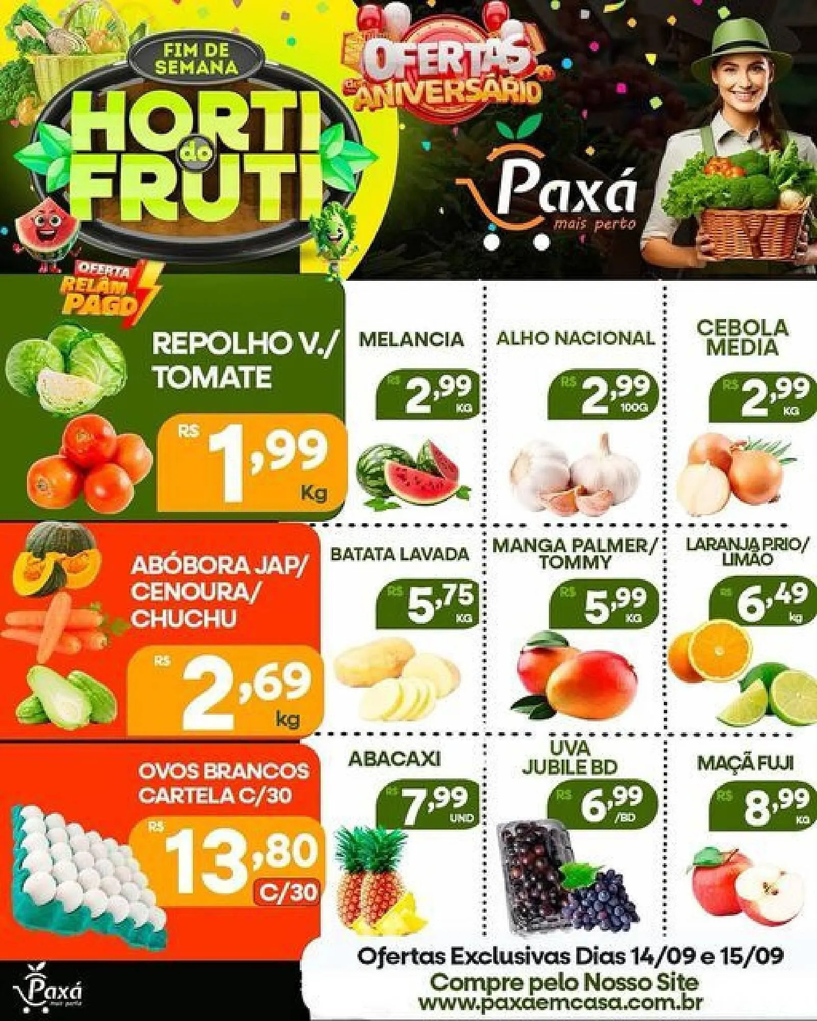 Encarte de Catálogo Paxá Supermercados 14 de setembro até 15 de setembro 2024 - Pagina 1