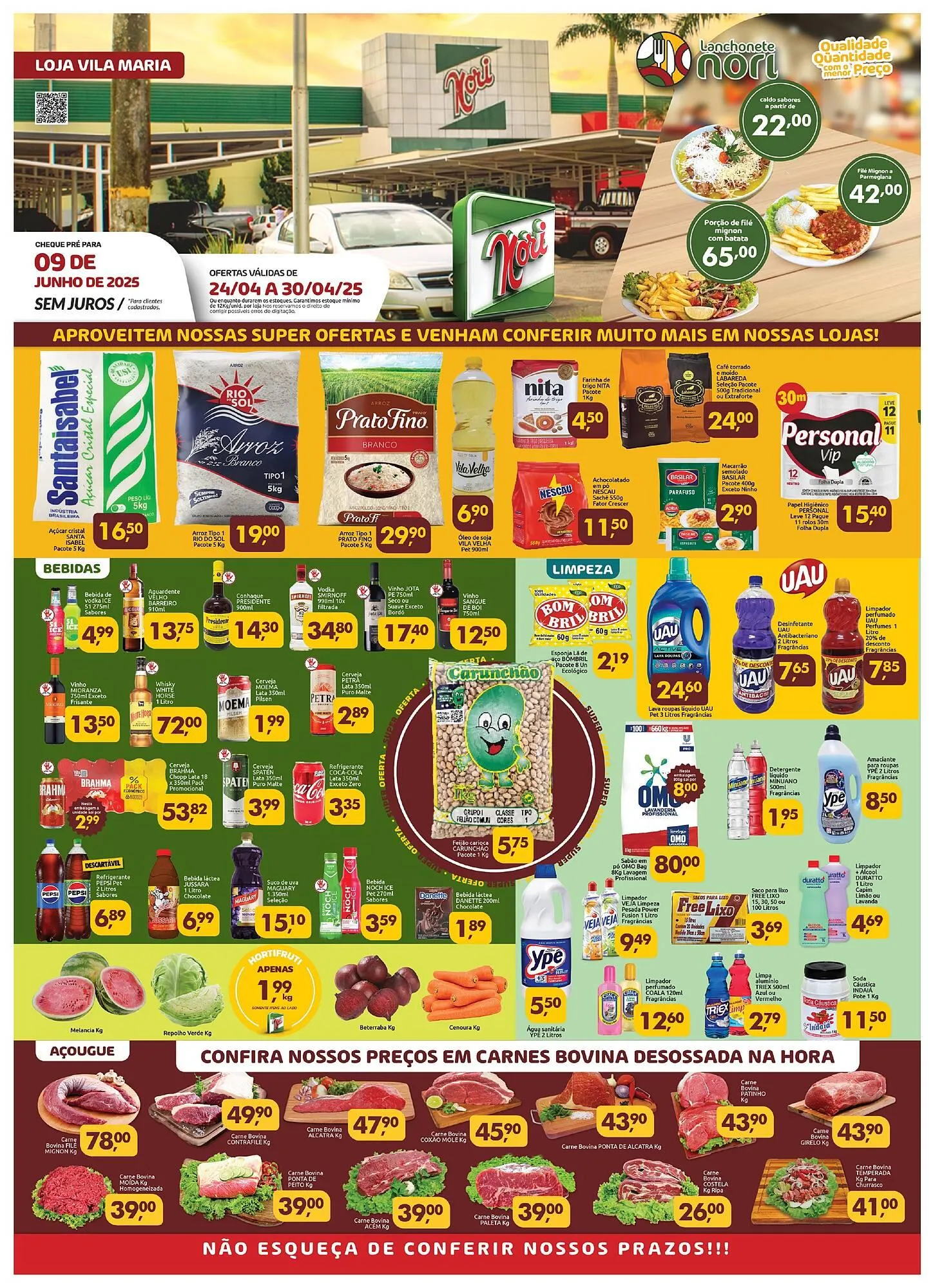 Encarte de Catálogo Supermercados Nori 24 de abril até 30 de abril 2025 - Pagina 1