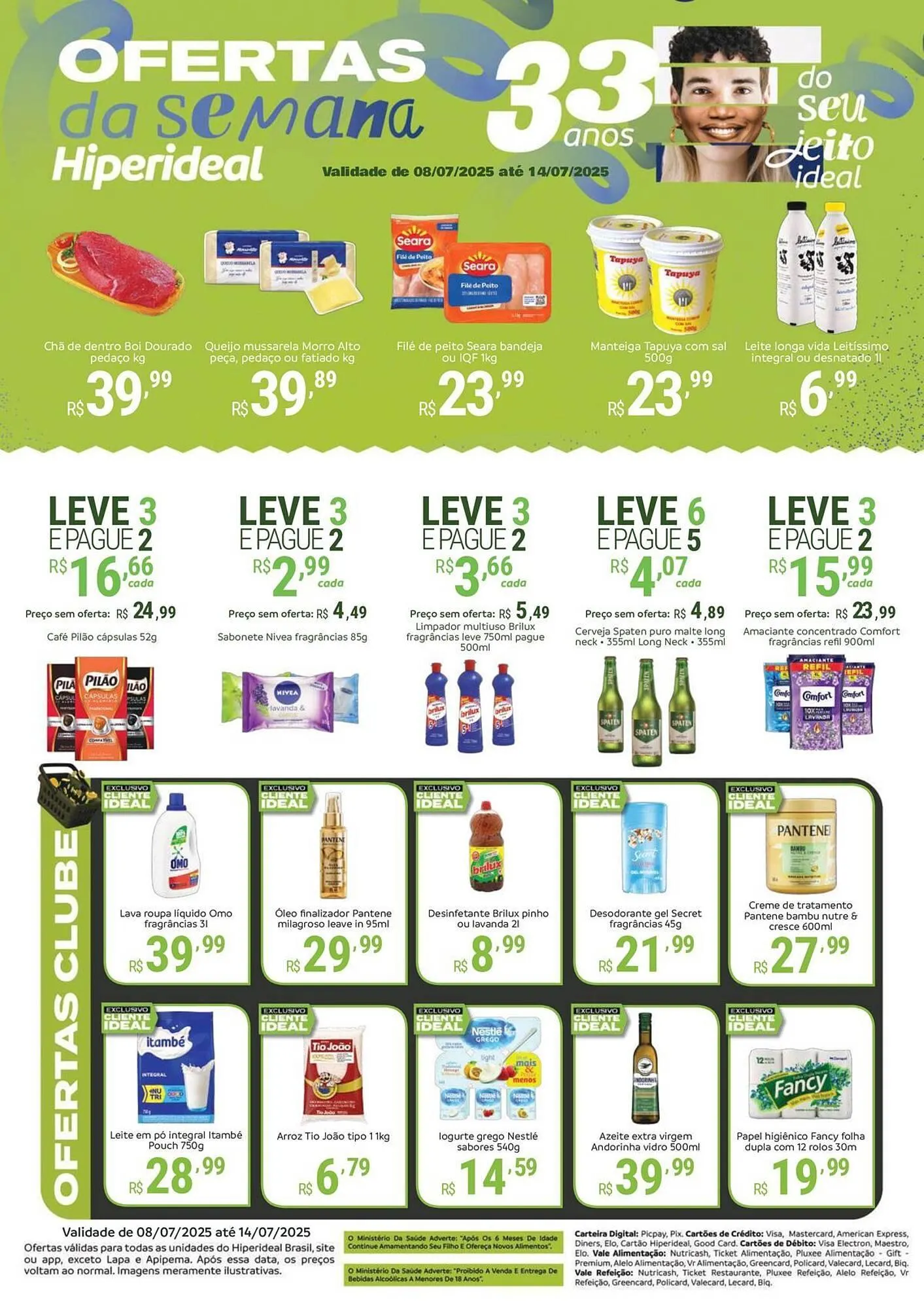 Encarte de Catálogo Hiperideal Supermercados 7 de julho até 14 de julho 2025 - Pagina 1