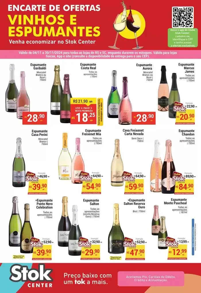 Encarte de Encarte Stok Center Vinhos E Espumantes 4 de novembro até 30 de novembro 2024 - Pagina 1
