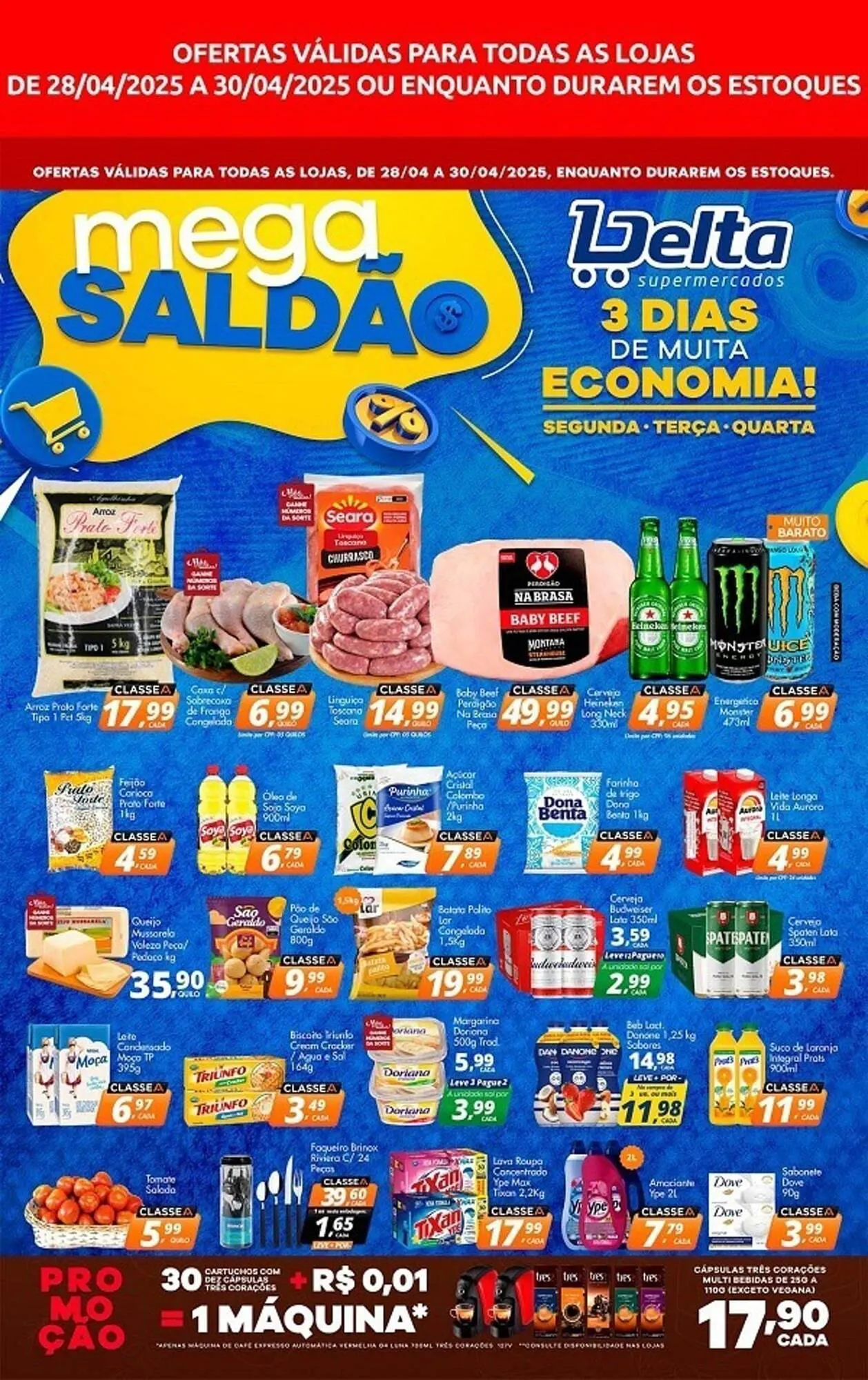 Encarte de Catálogo Delta Supermercados 28 de abril até 30 de abril 2025 - Pagina 1