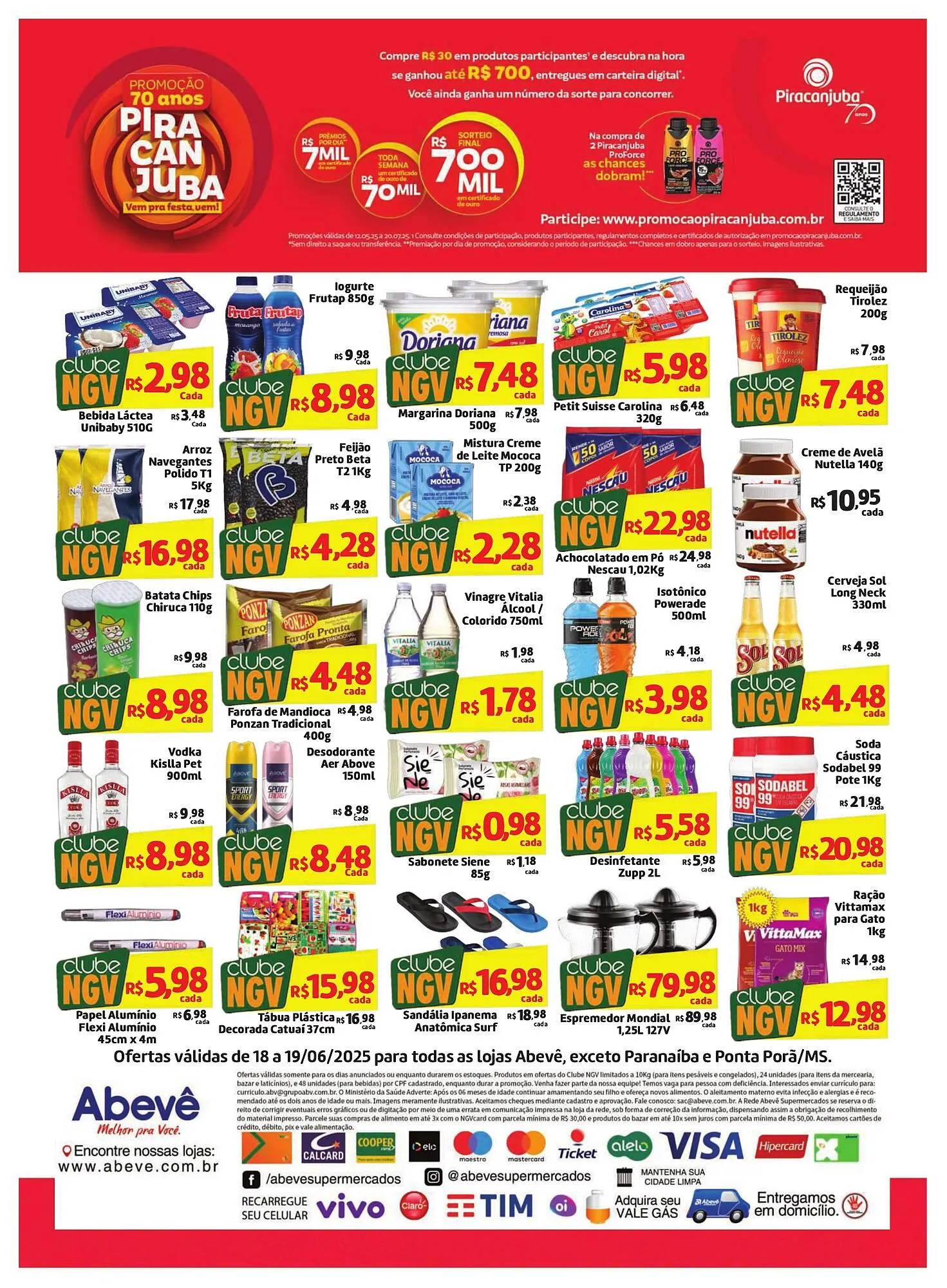 Encarte de Catálogo Abevê Supermercados 18 de junho até 19 de junho 2025 - Pagina 2