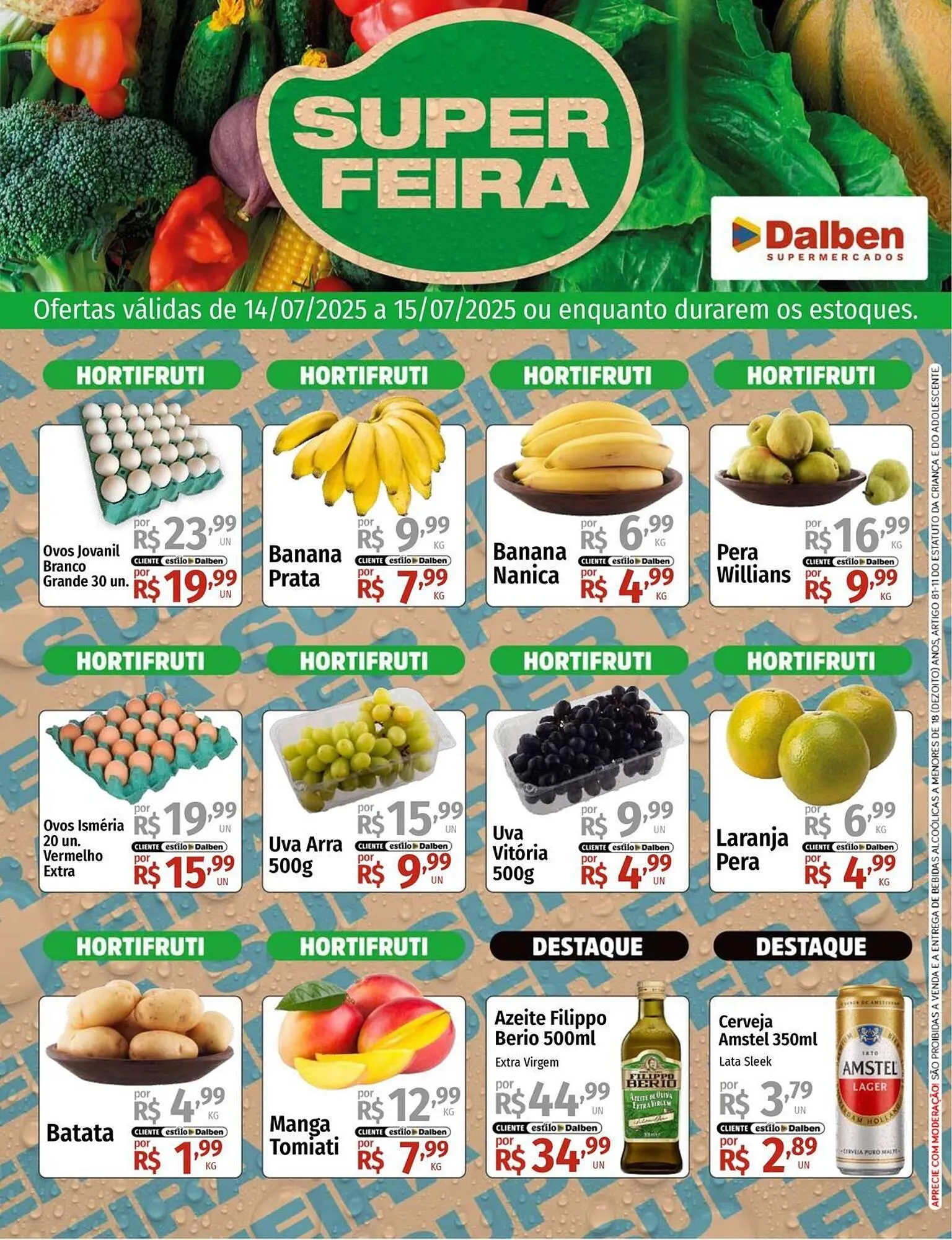 Encarte de Catálogo Supermercado Dalben 14 de julho até 15 de julho 2025 - Pagina 1